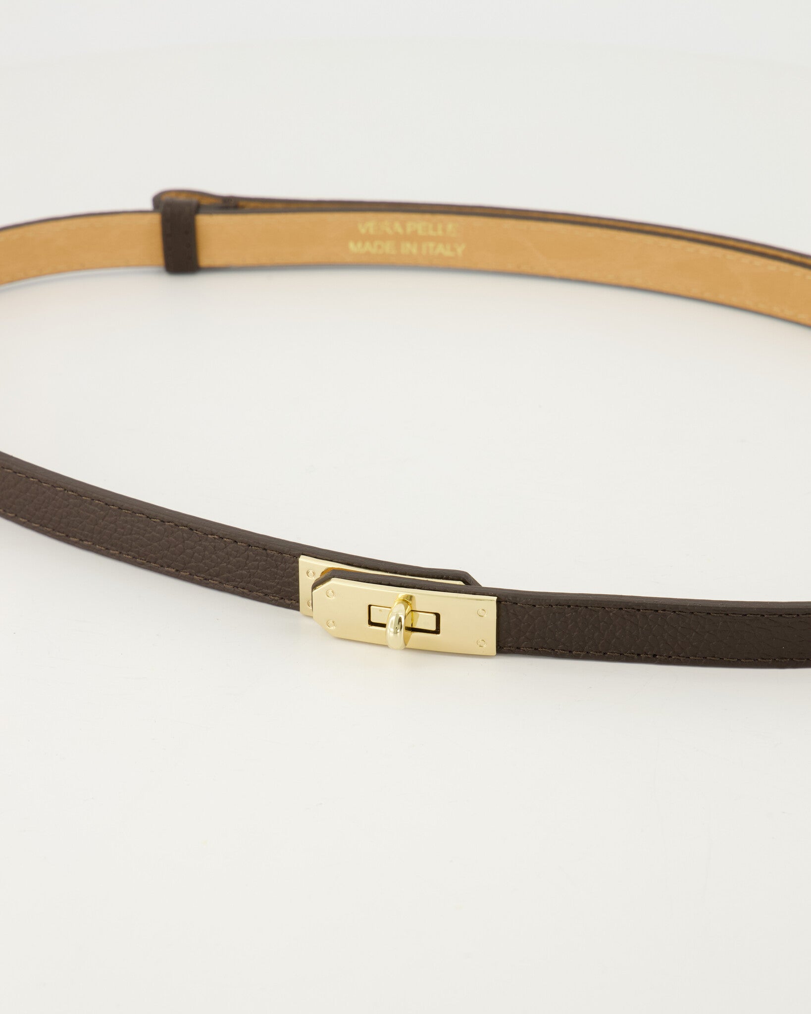 REAL LEATHER BELT - BROWN