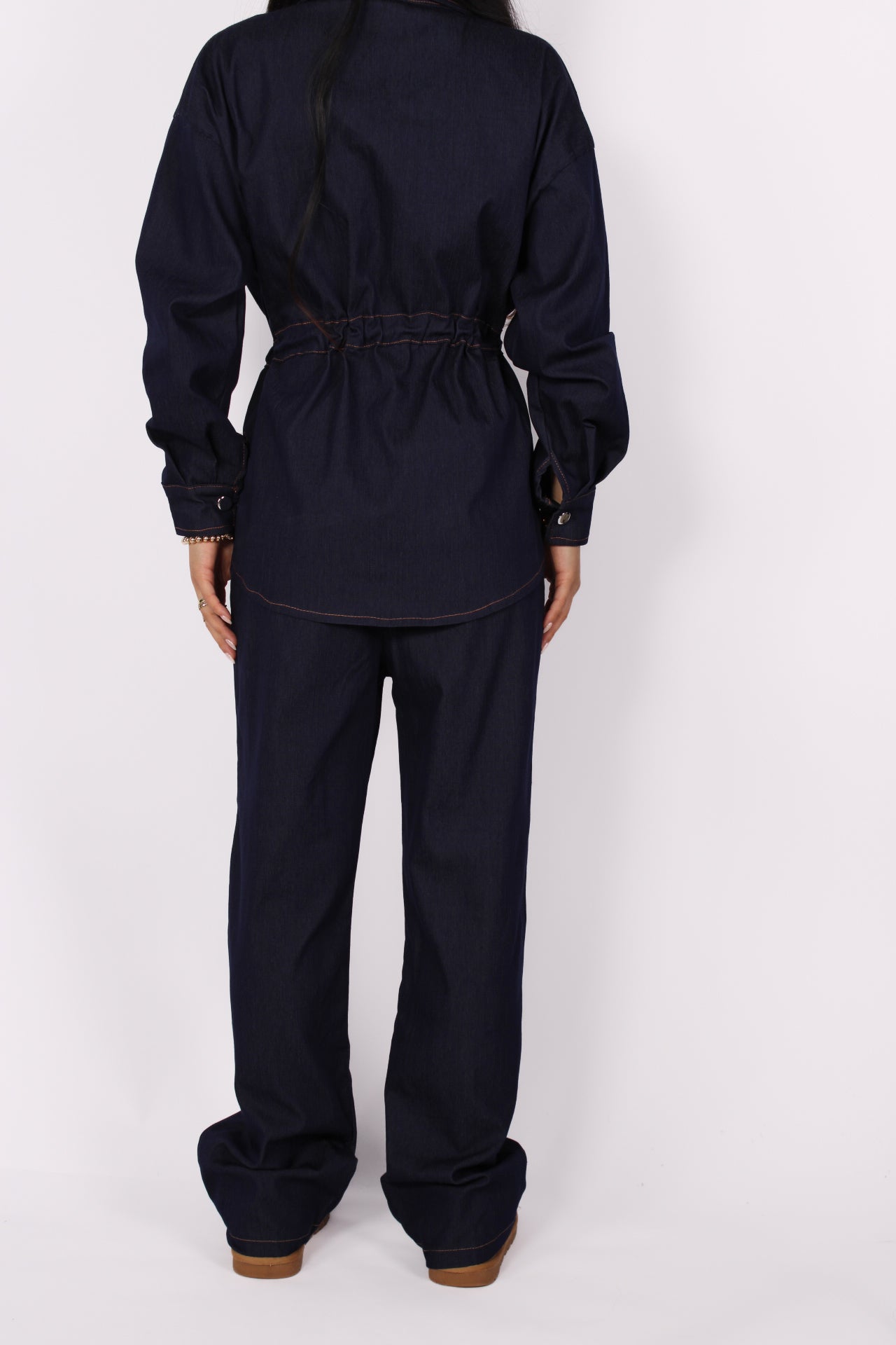 DOUBLE DENIM VIBE SET - DARK DENIM