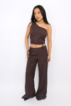 MEGAN TOP - BROWN