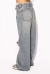 FOLD OVER WIDE LEG JEANS 5002