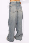 FOLD OVER WIDE LEG JEANS 5002
