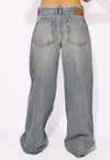 FOLD OVER WIDE LEG JEANS 5002