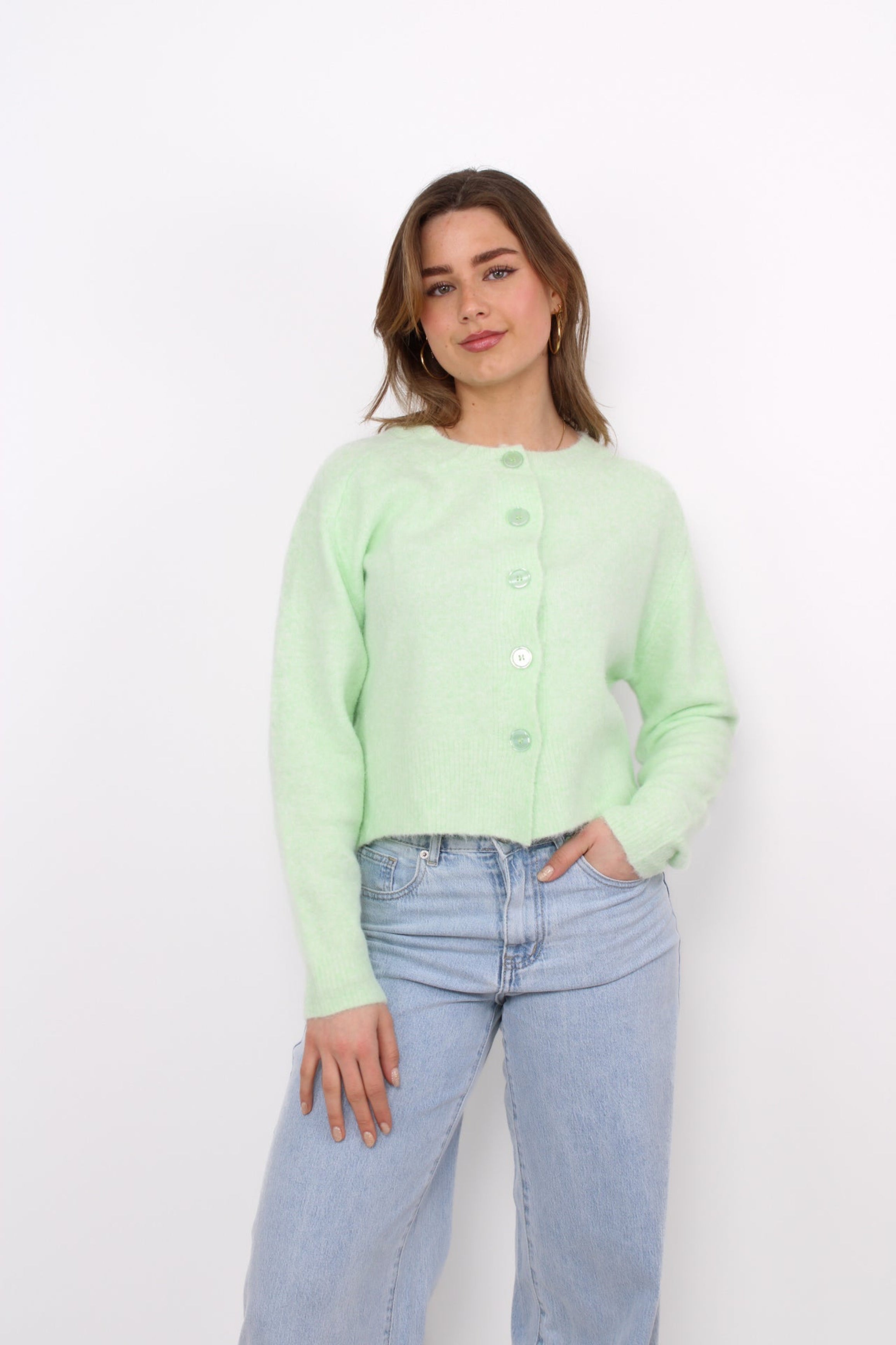 CLOUD CARDIGAN - MINT GREEN