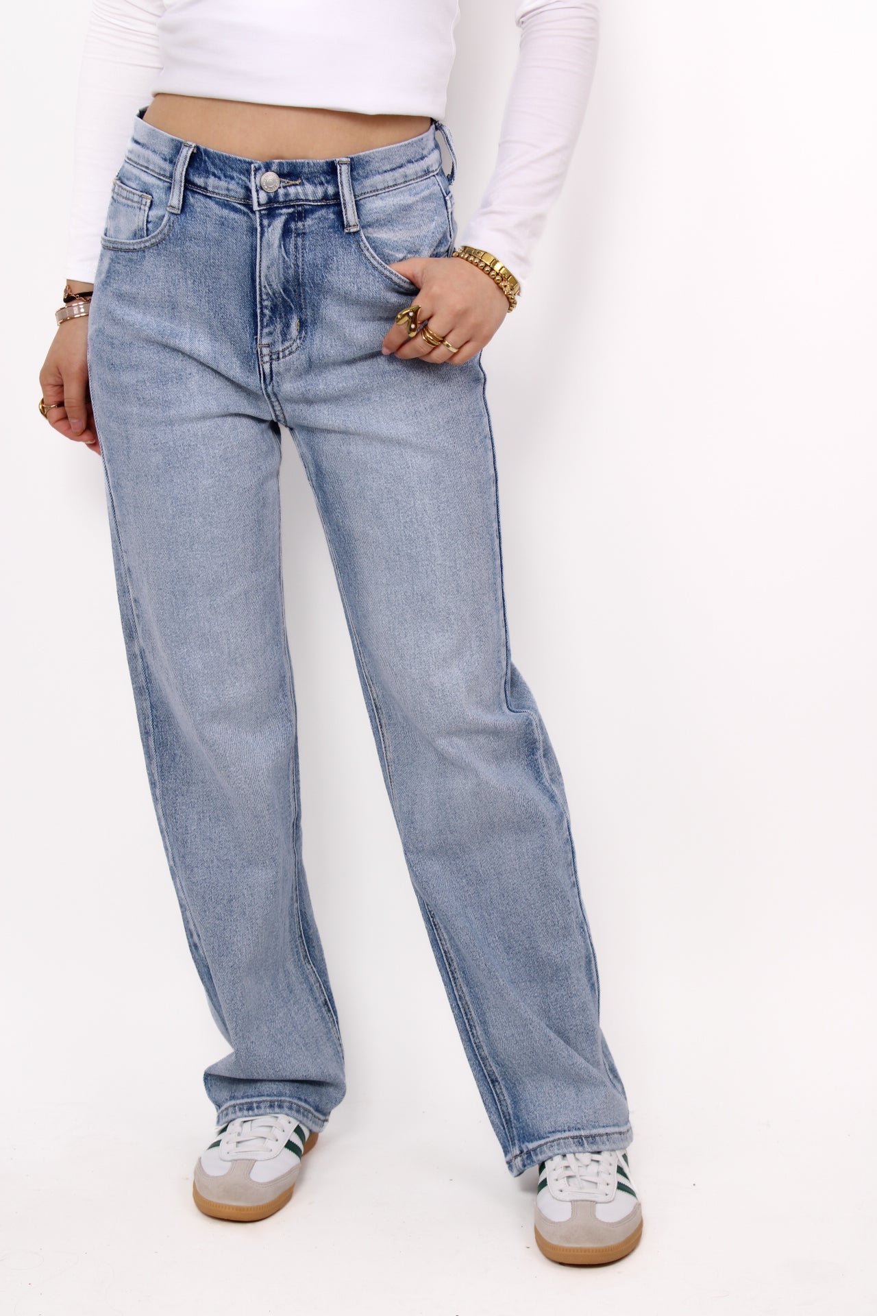 ''PETITE'' STRAIGHT LEG JEANS 0096-1 - DENIM