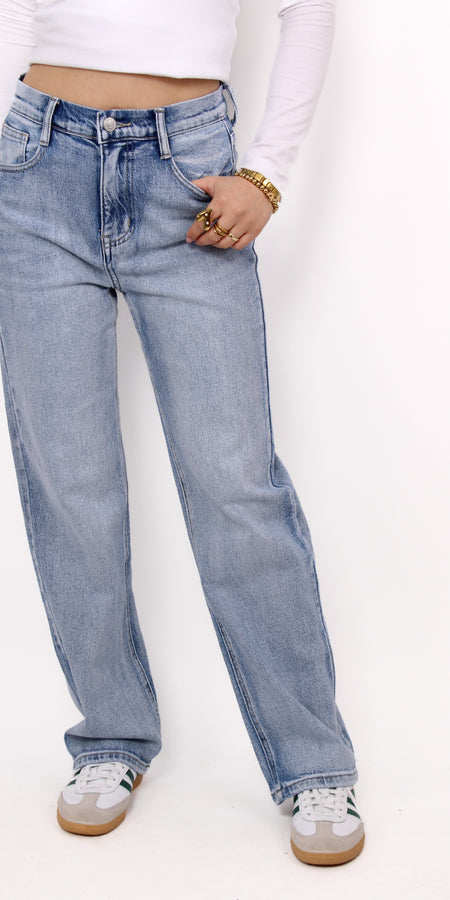 ''PETITE'' STRAIGHT LEG JEANS 0096-1 - DENIM