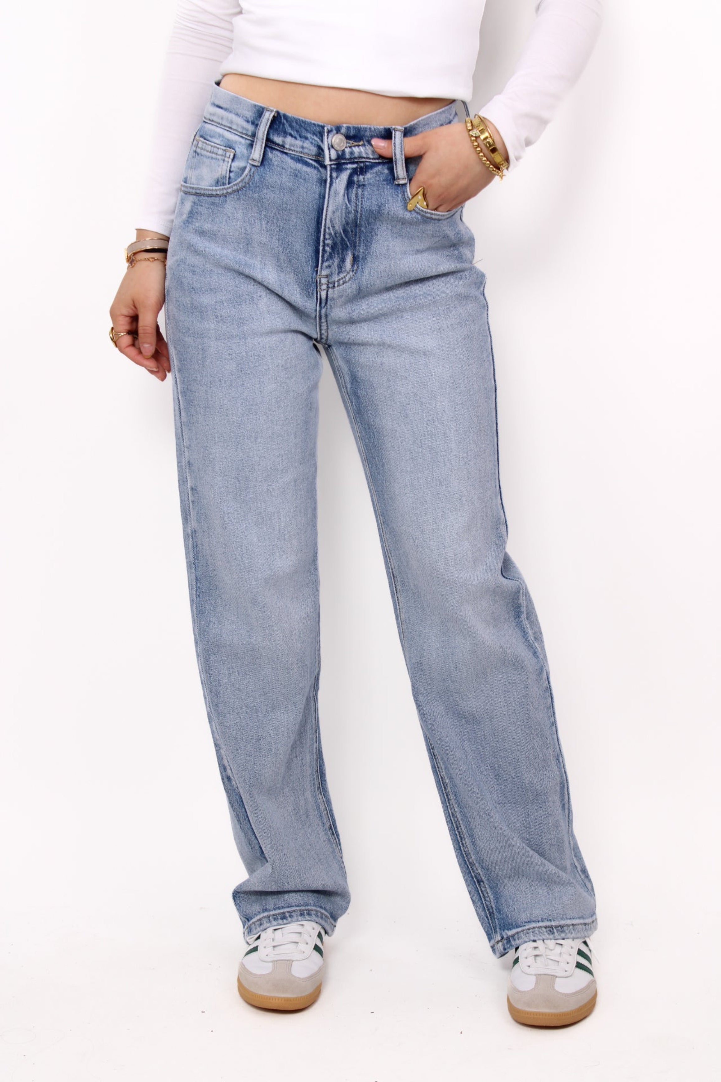 ''PETITE'' STRAIGHT LEG JEANS 0096-1 - DENIM