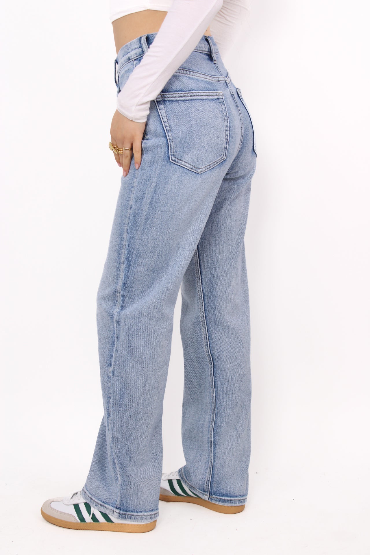 ''PETITE'' STRAIGHT LEG JEANS 0096-1 - DENIM