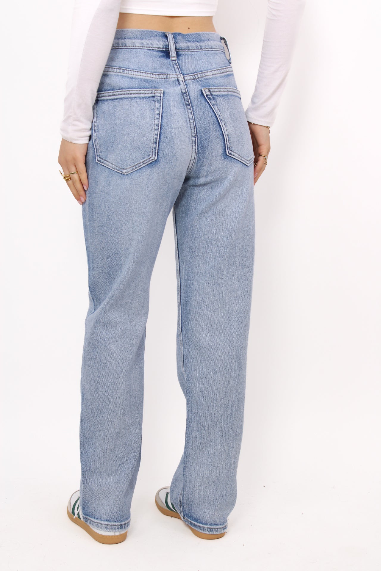 ''PETITE'' STRAIGHT LEG JEANS 0096-1 - DENIM