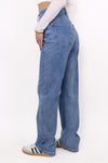 ''PETITE'' STRAIGHT LEG JEANS 0096-2- MID DENIM