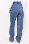 ''PETITE'' STRAIGHT LEG JEANS 0096-2- MID DENIM