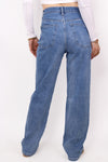 ''PETITE'' STRAIGHT LEG JEANS 0096-2- MID DENIM
