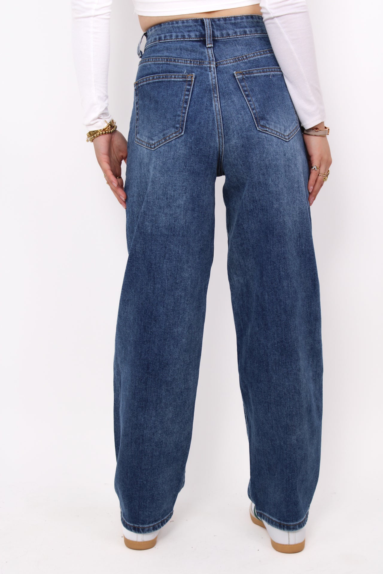 ''PETITE'' BALLOON JEANS 0023-2 - MID DENIM