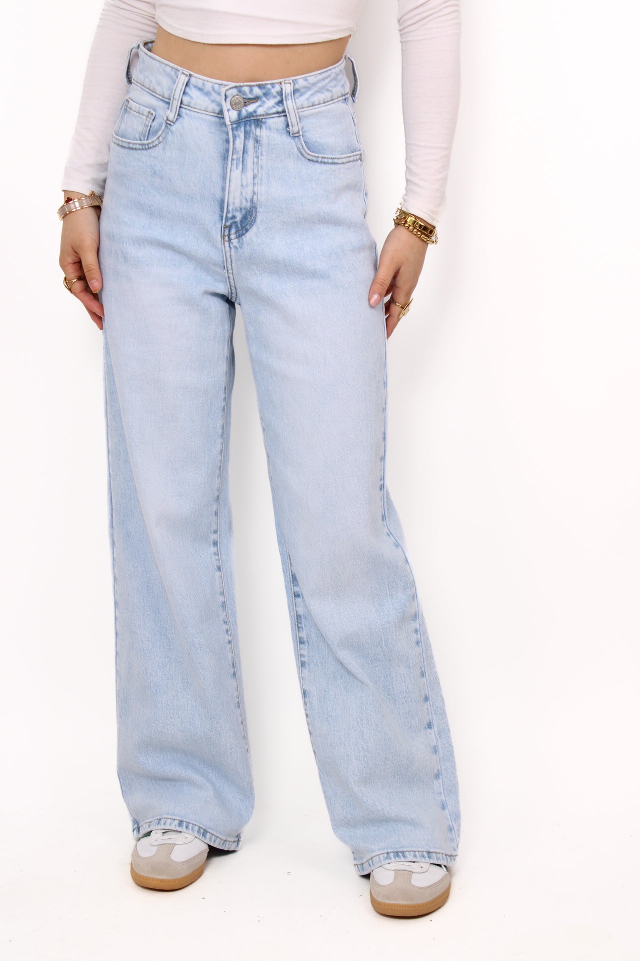 ''PETITE'' WIDE LEG JEANS 0059-11 - LIGHT DENIM