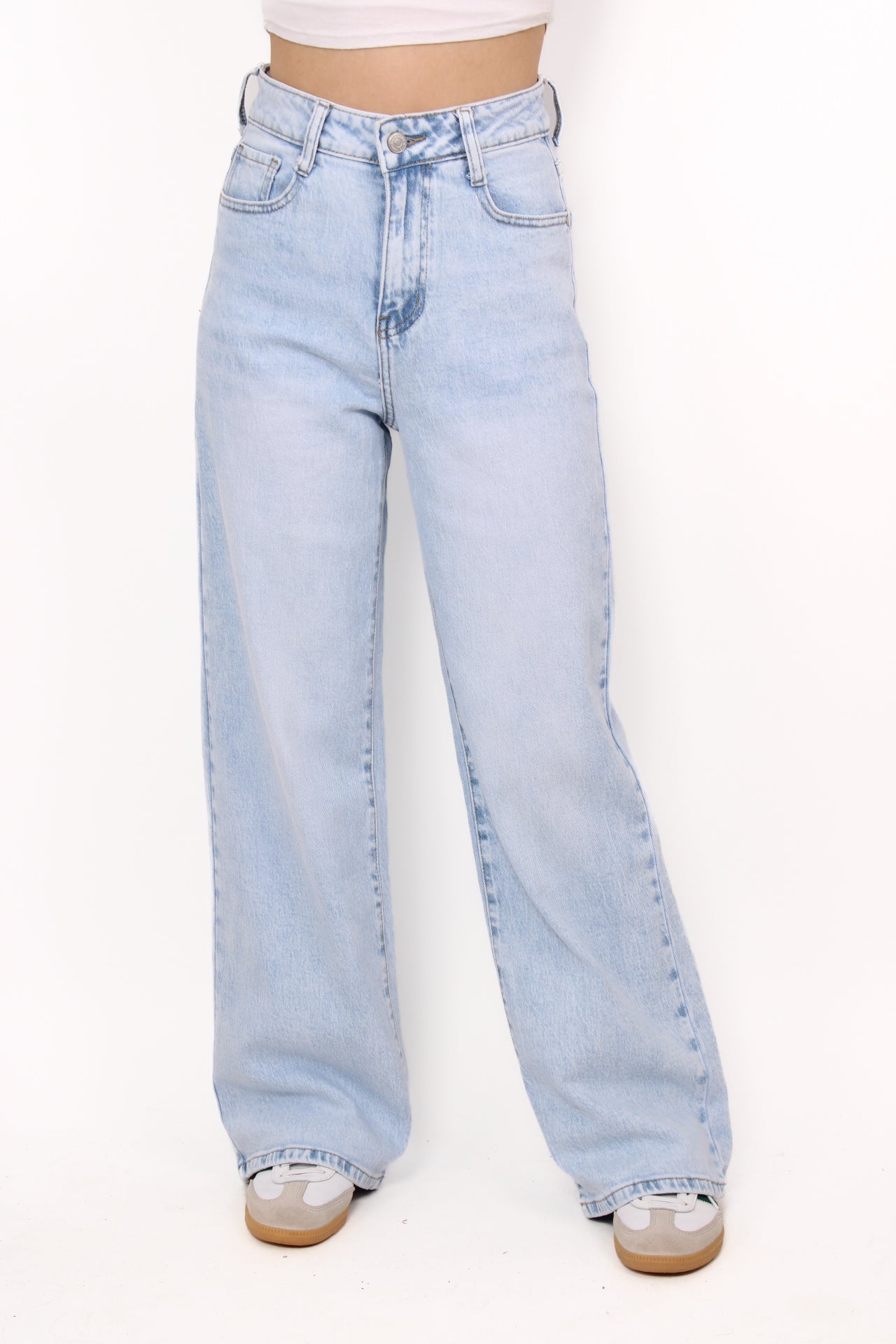 ''PETITE'' WIDE LEG JEANS 0059-11 - LIGHT DENIM