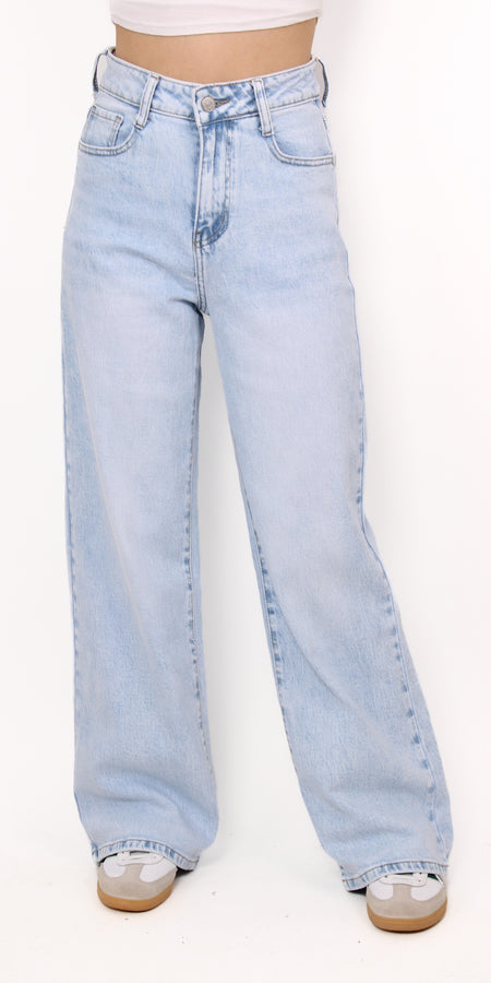 ''PETITE'' WIDE LEG JEANS 0059-11 - LIGHT DENIM
