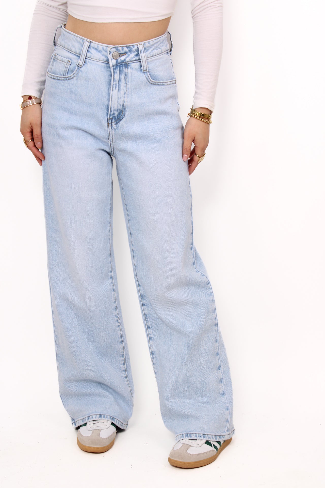 ''PETITE'' WIDE LEG JEANS 0059-11 - LIGHT DENIM