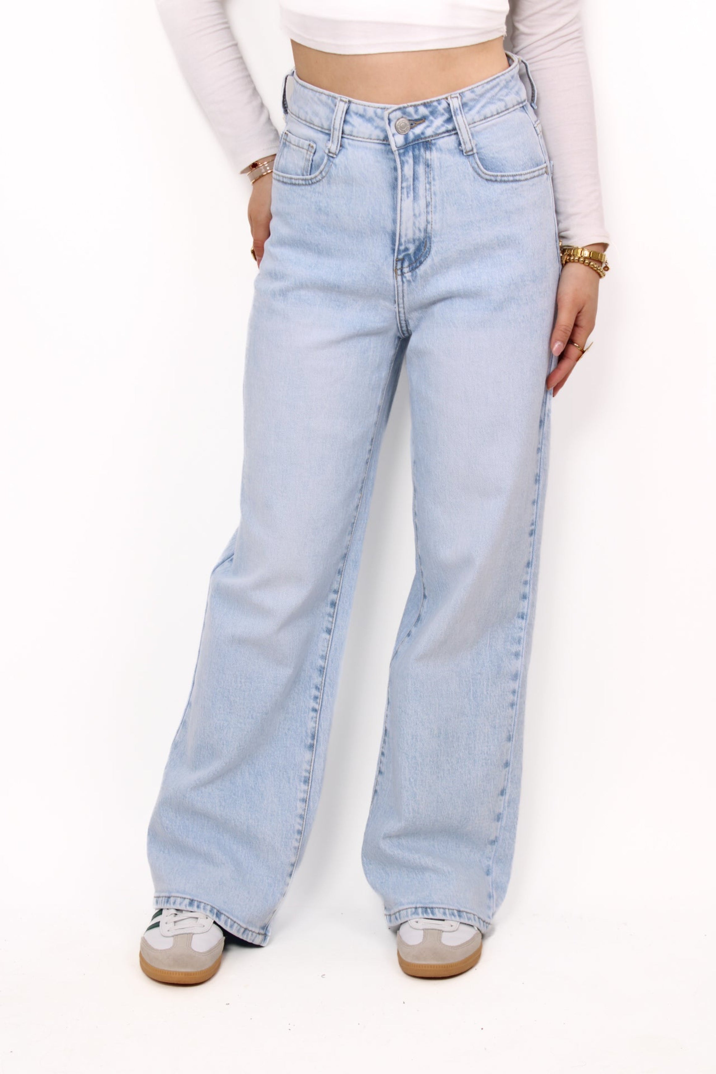 ''PETITE'' WIDE LEG JEANS 0059-11 - LIGHT DENIM