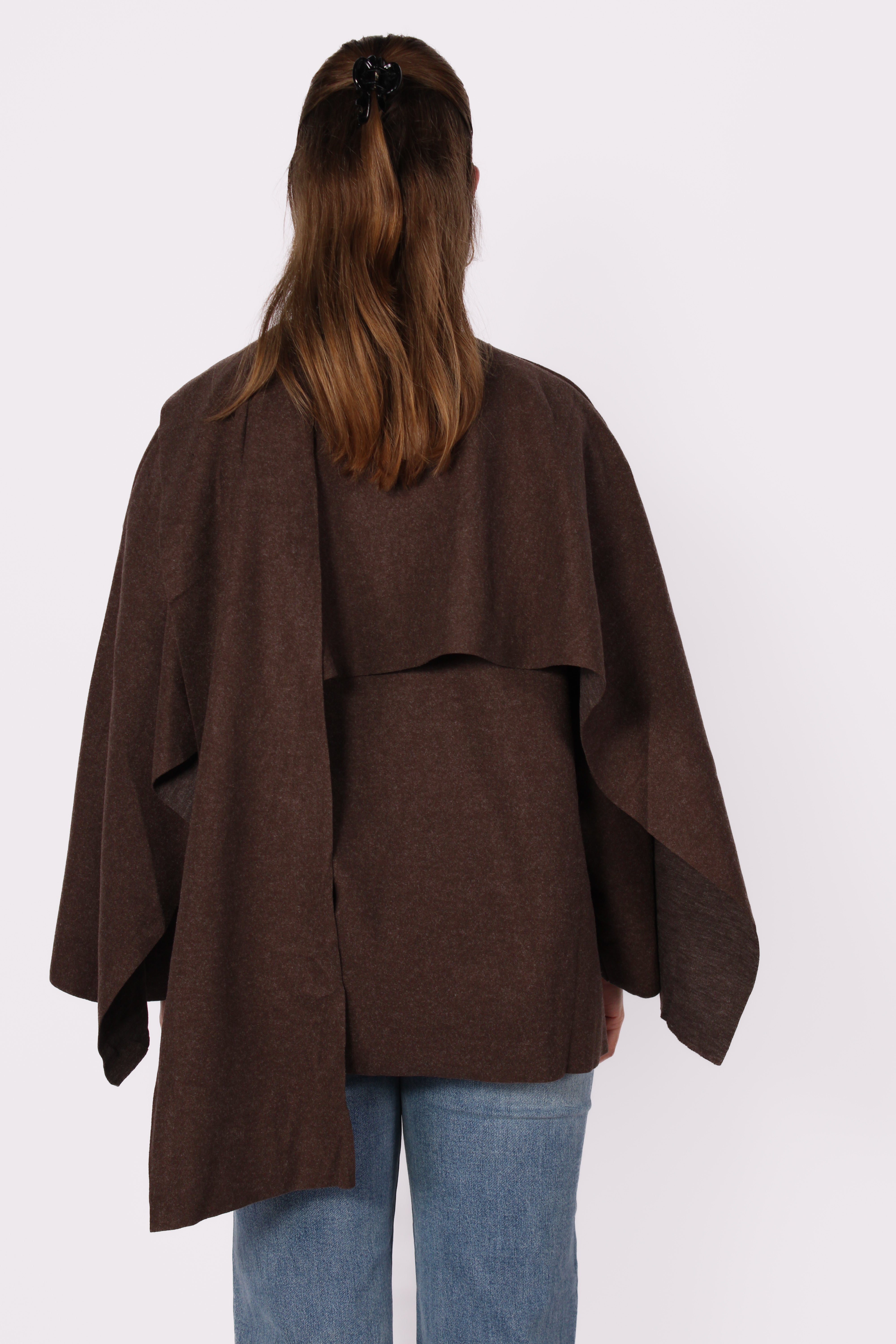 CLASSIC PONCHO - BROWN