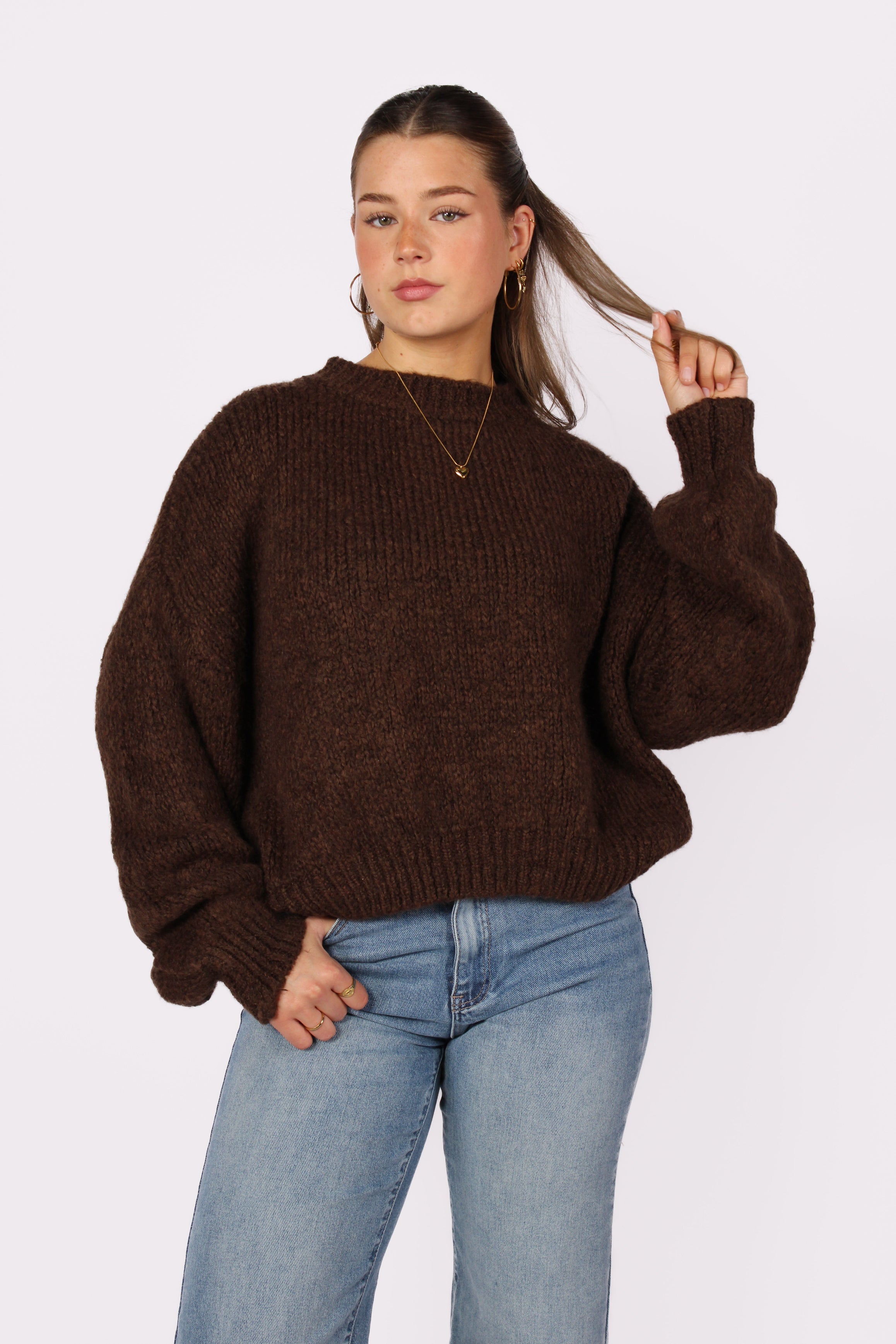 STAY COZY KNIT - BROWN