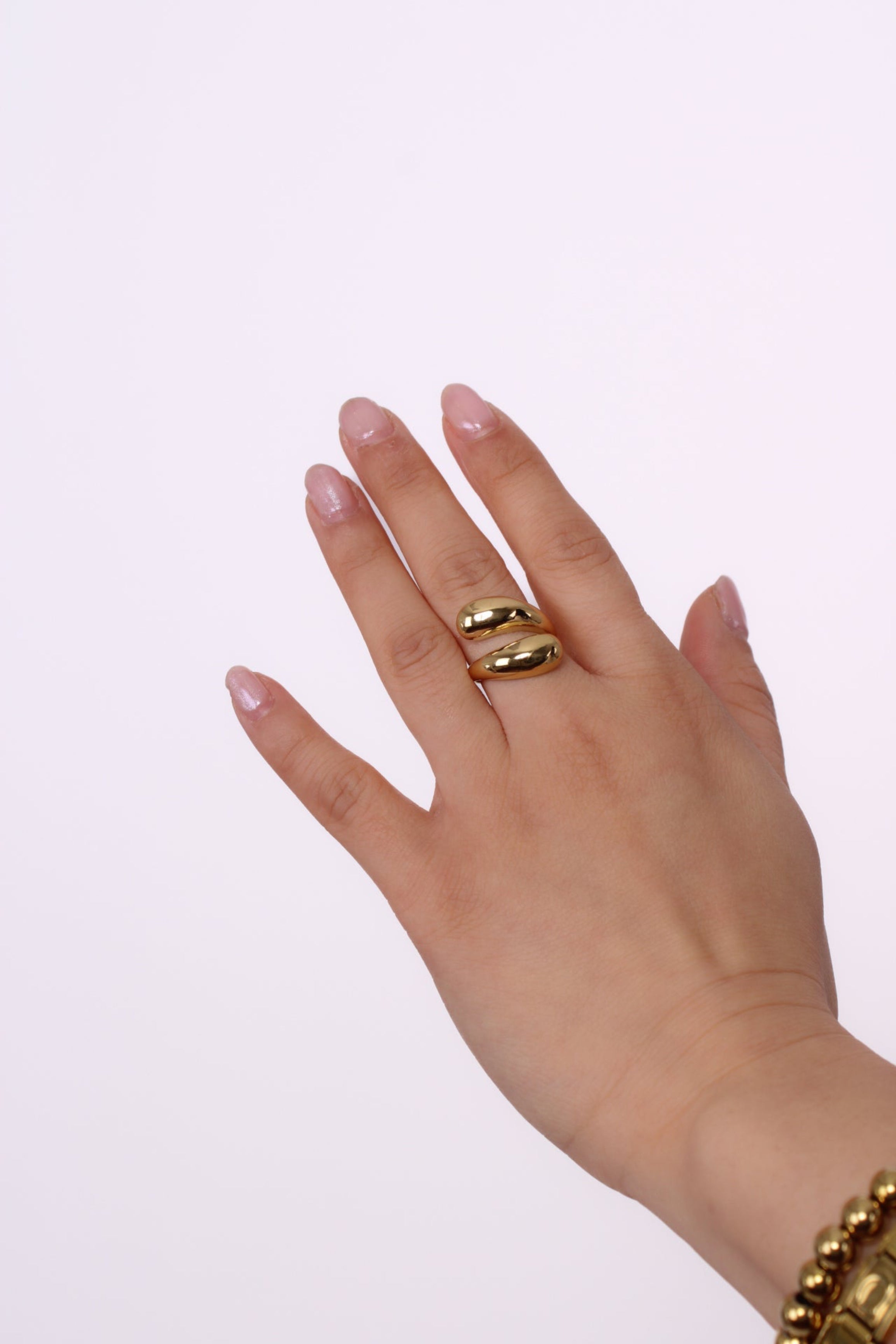 TWIN CURVE RING - GOLD