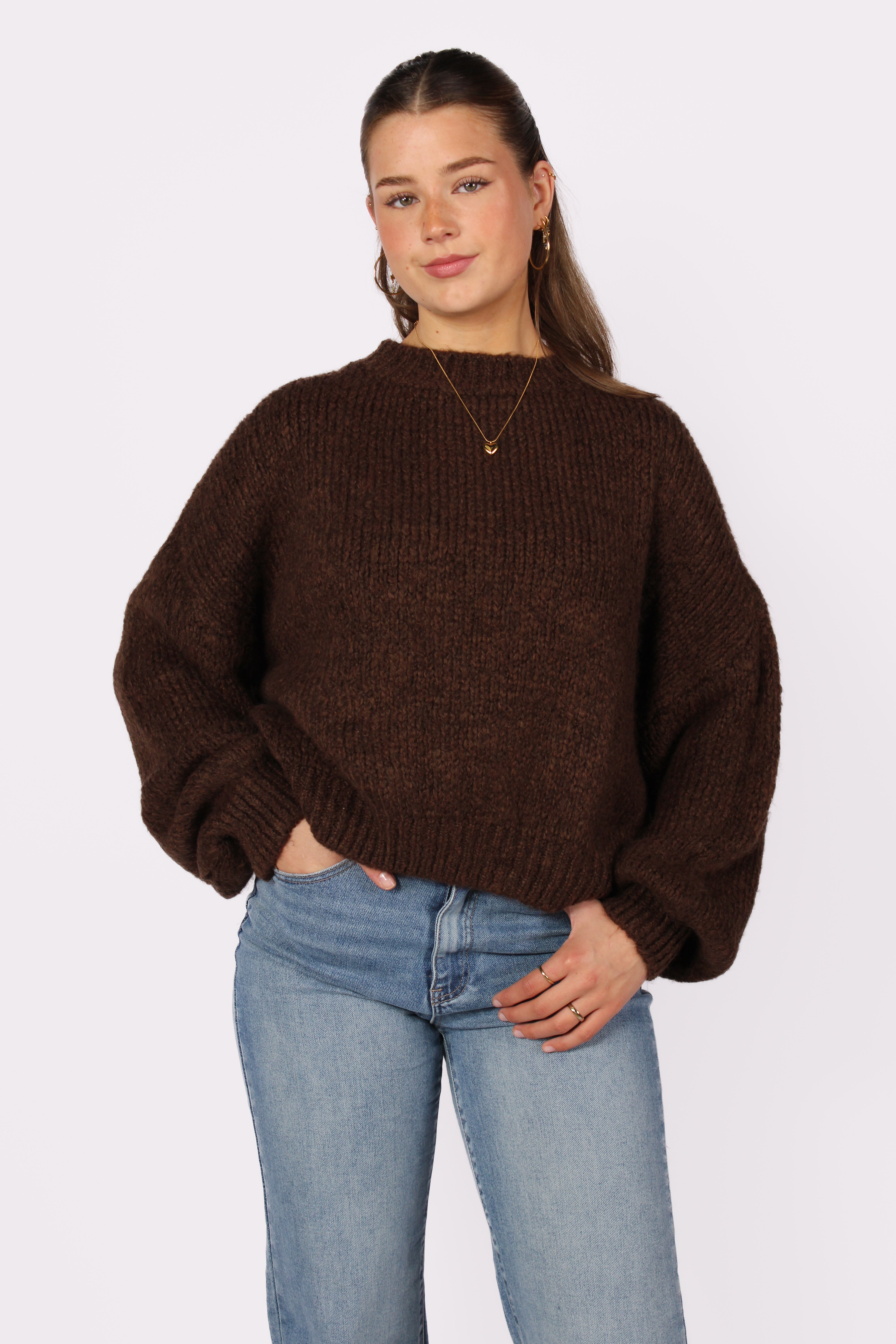 STAY COZY KNIT - BROWN