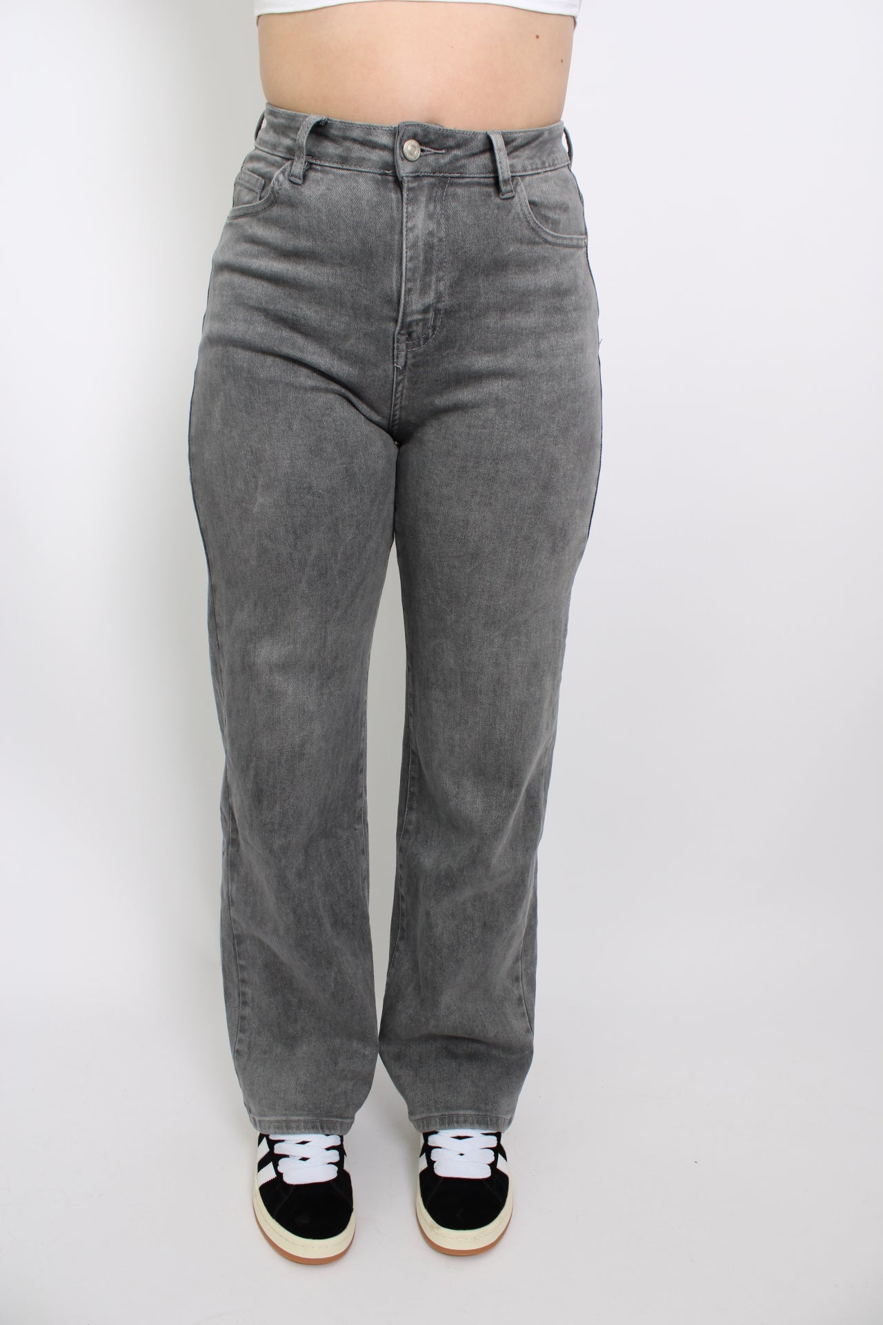 ''PLUSSIZE'' WIDE LEG JEANS 871 - GREY