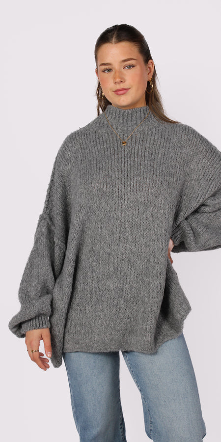 HUG ME THIGHT KNIT - GREY