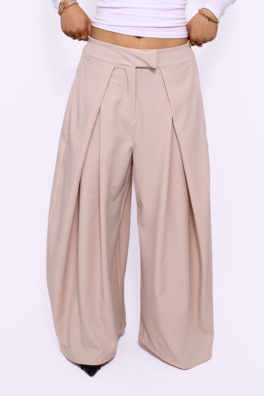 ''PETITE'' MADISON TROUSER - BEIGE