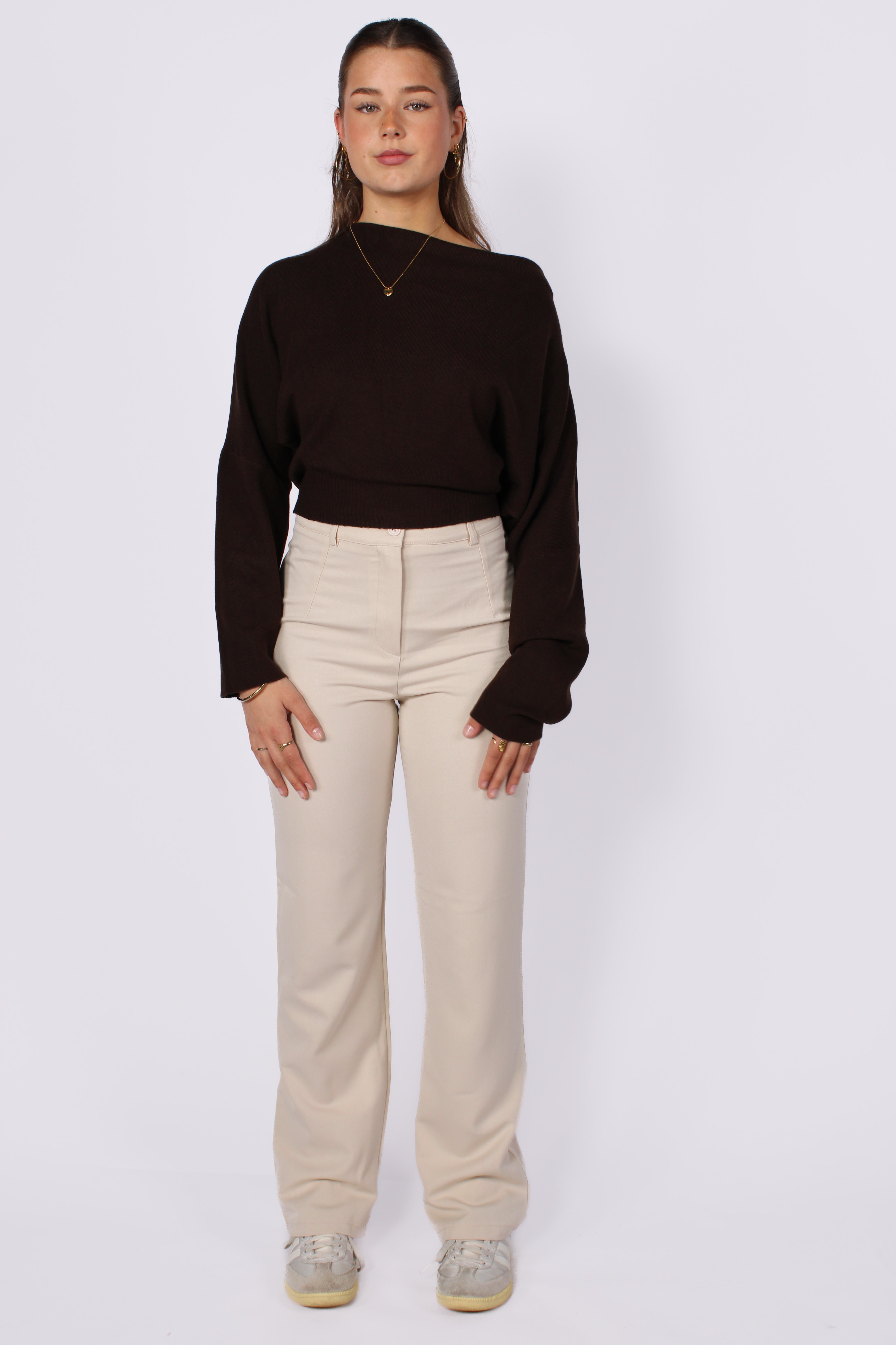 STRAIGHT LEG TROUSER - CREME