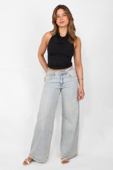 WIDE LEG MID WAIST JEANS 3902