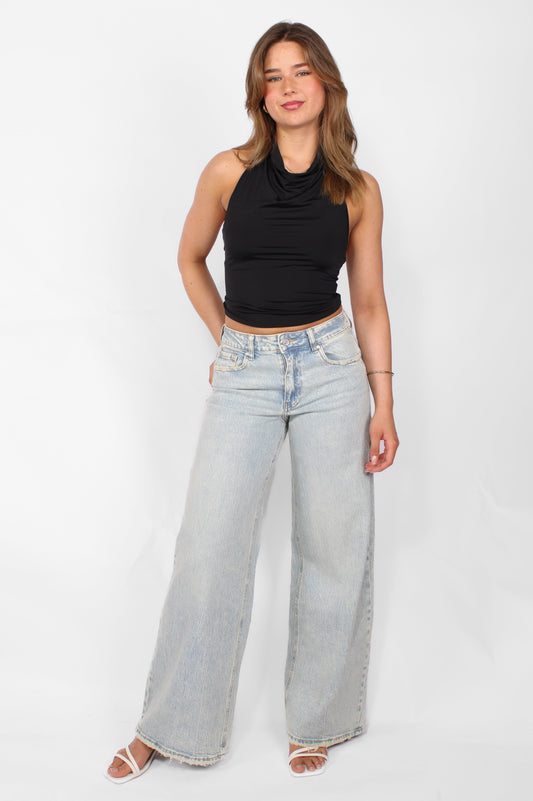 WIDE LEG MID WAIST JEANS 3902