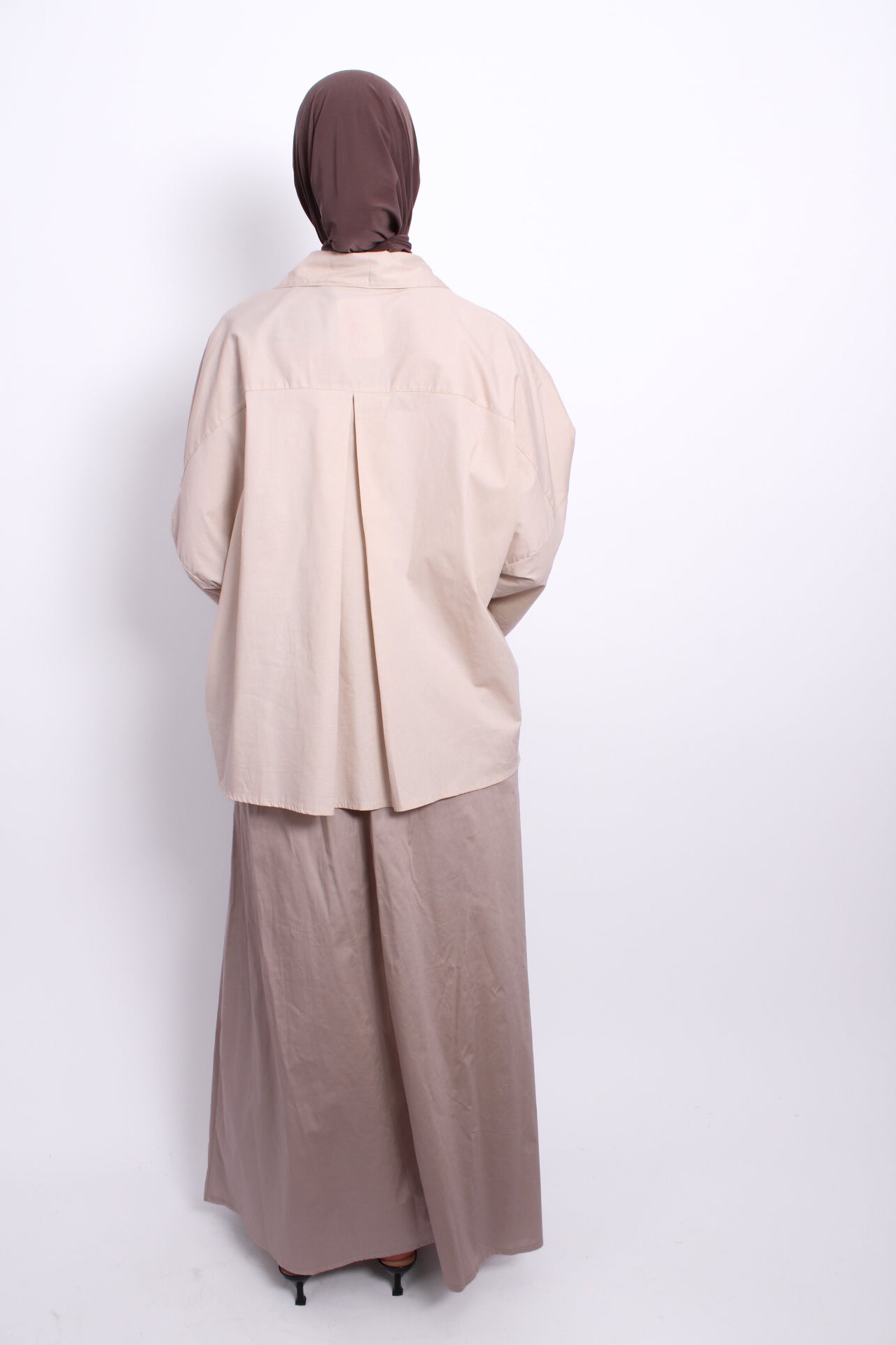 OCEAN BREEZE MAXI SKIRT - TAUPE