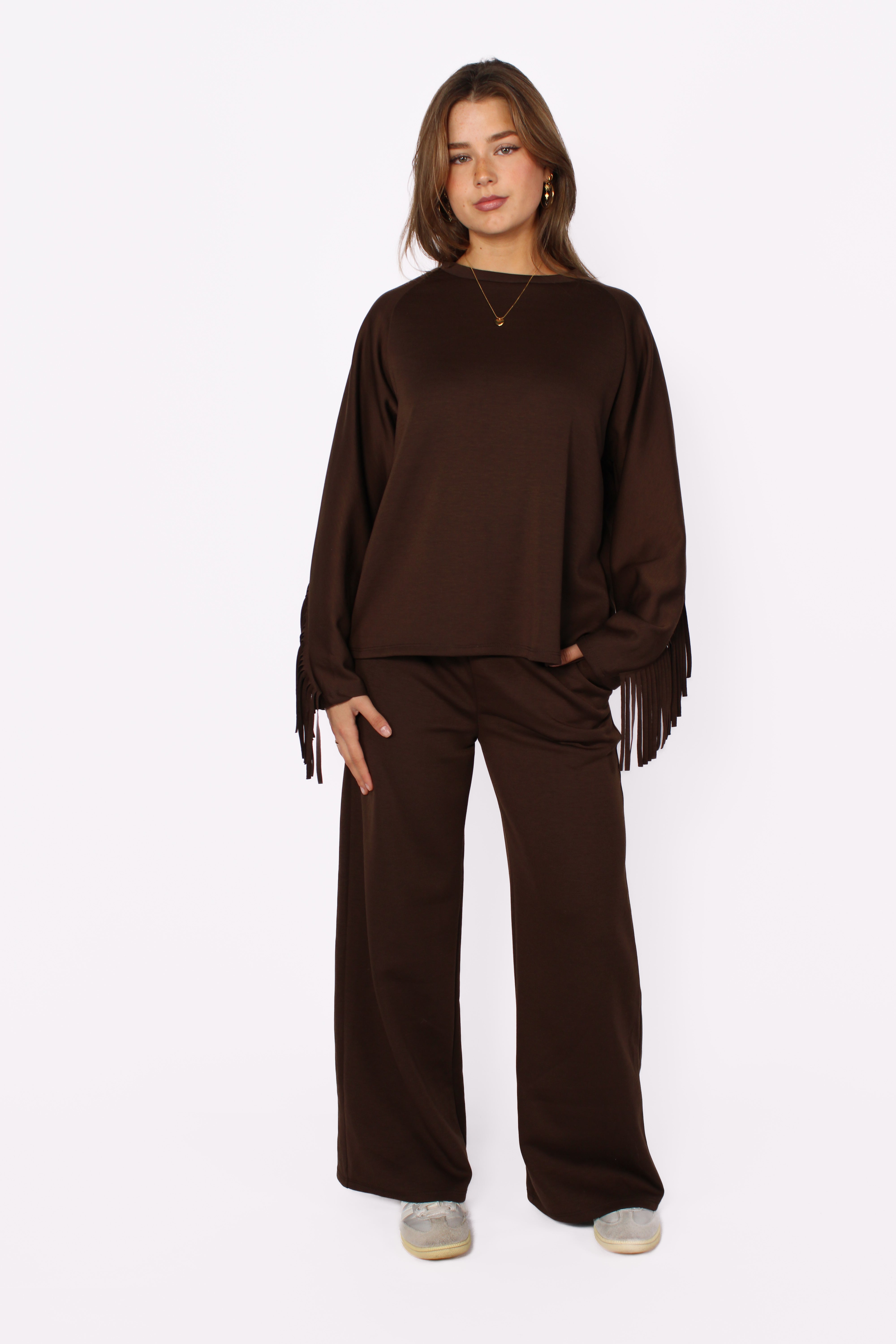 FRINGE CHILL SET - BROWN