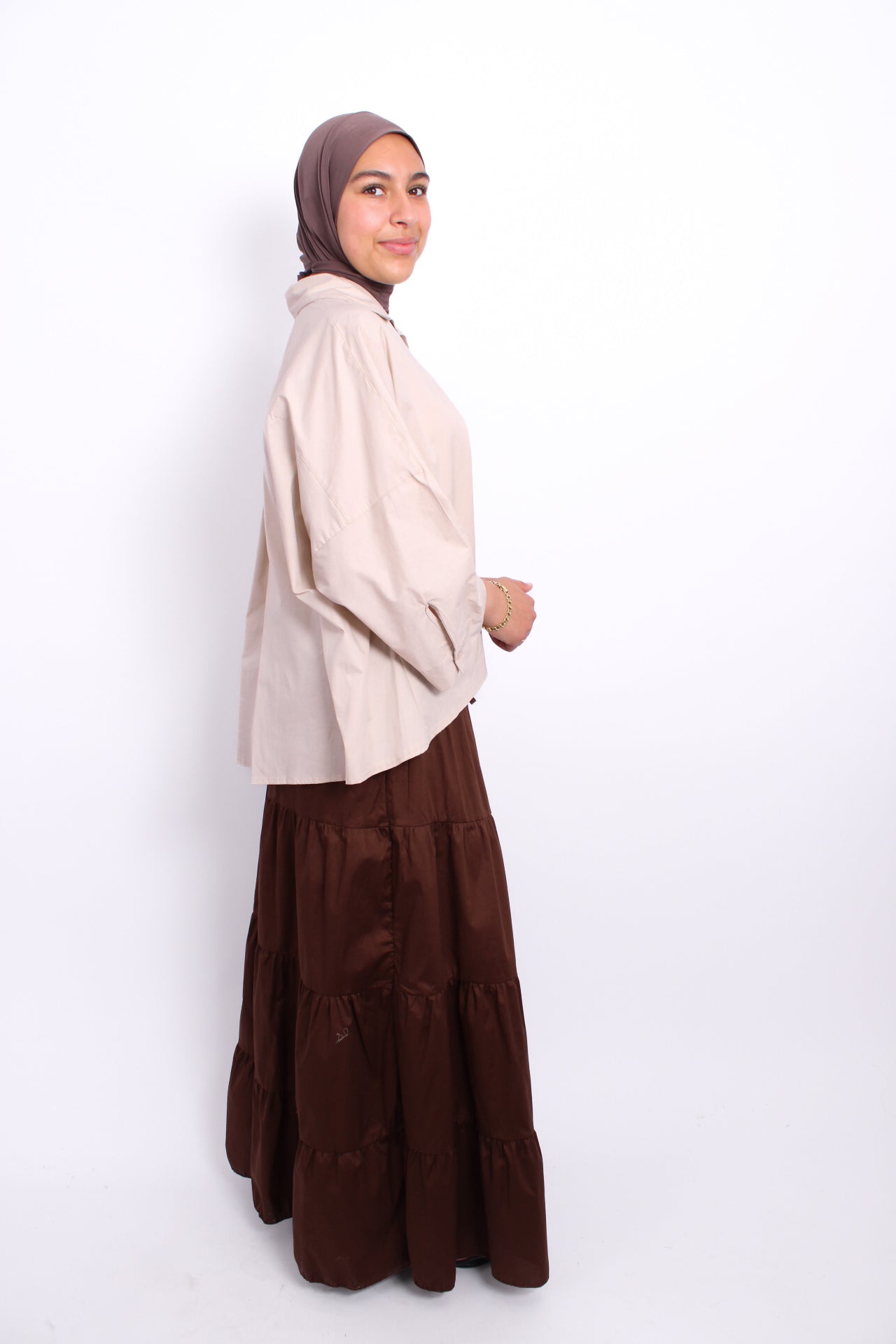 DREAMSCAPE MAXI SKIRT - BROWN