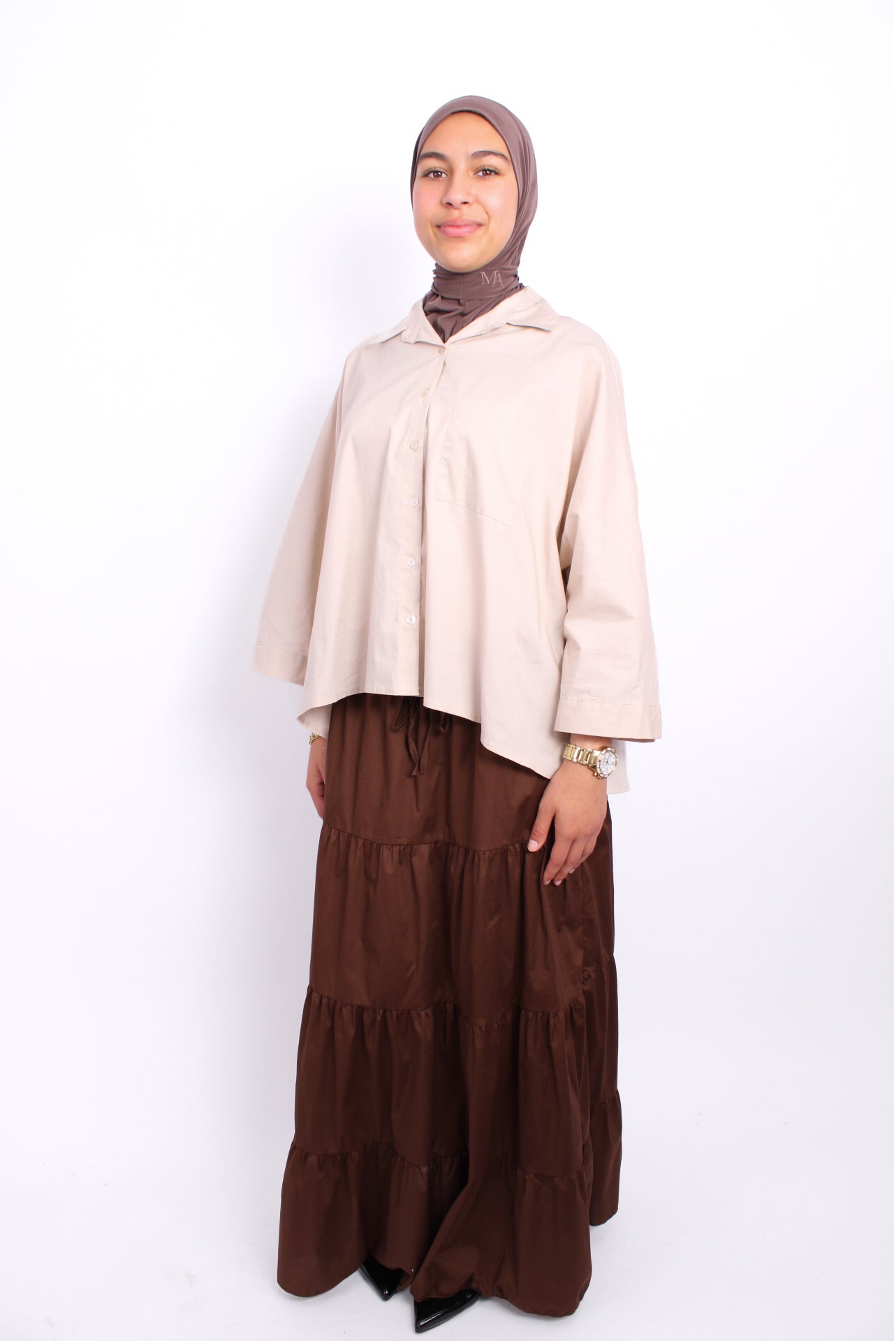 DREAMSCAPE MAXI SKIRT - BROWN