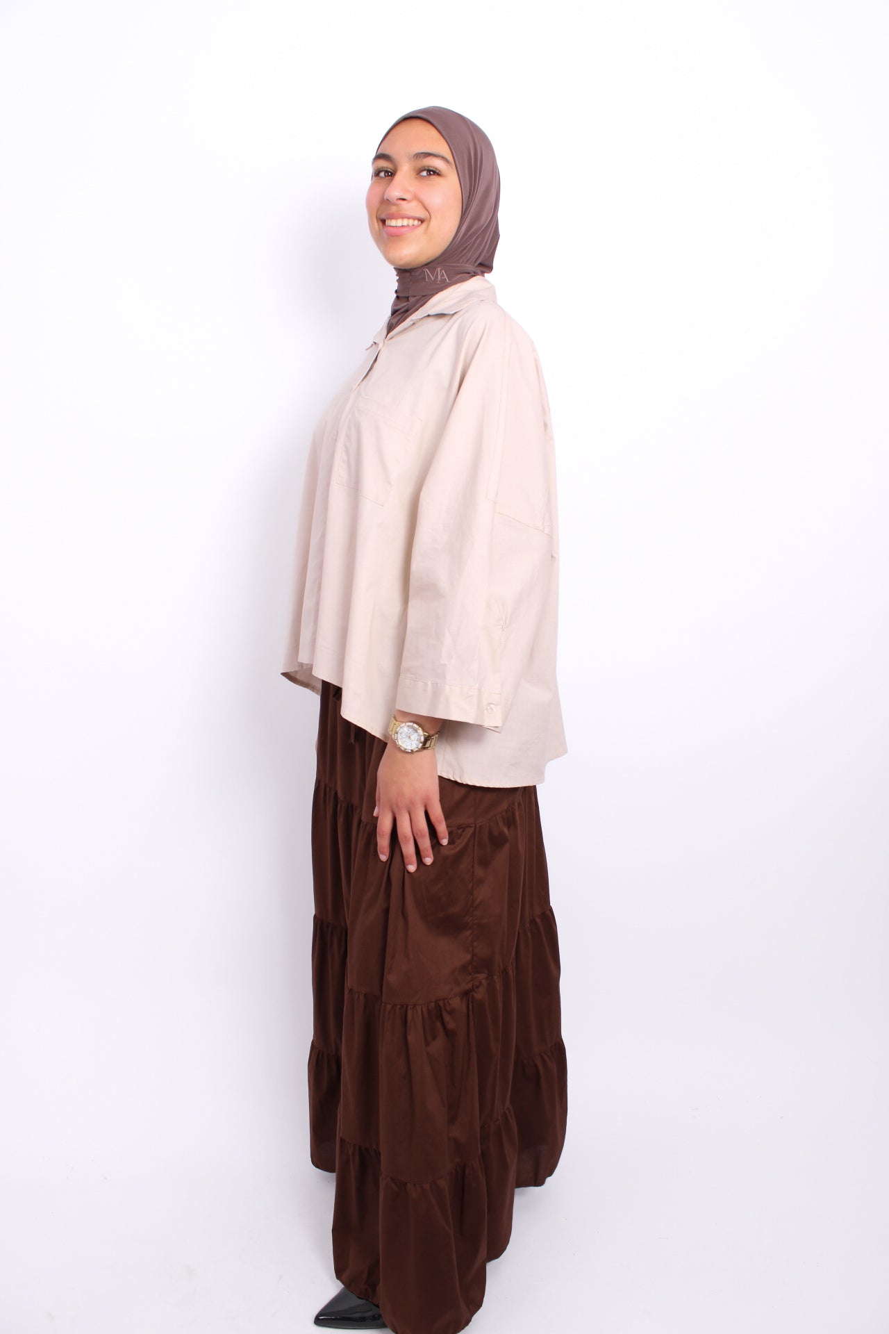 DREAMSCAPE MAXI SKIRT - BROWN