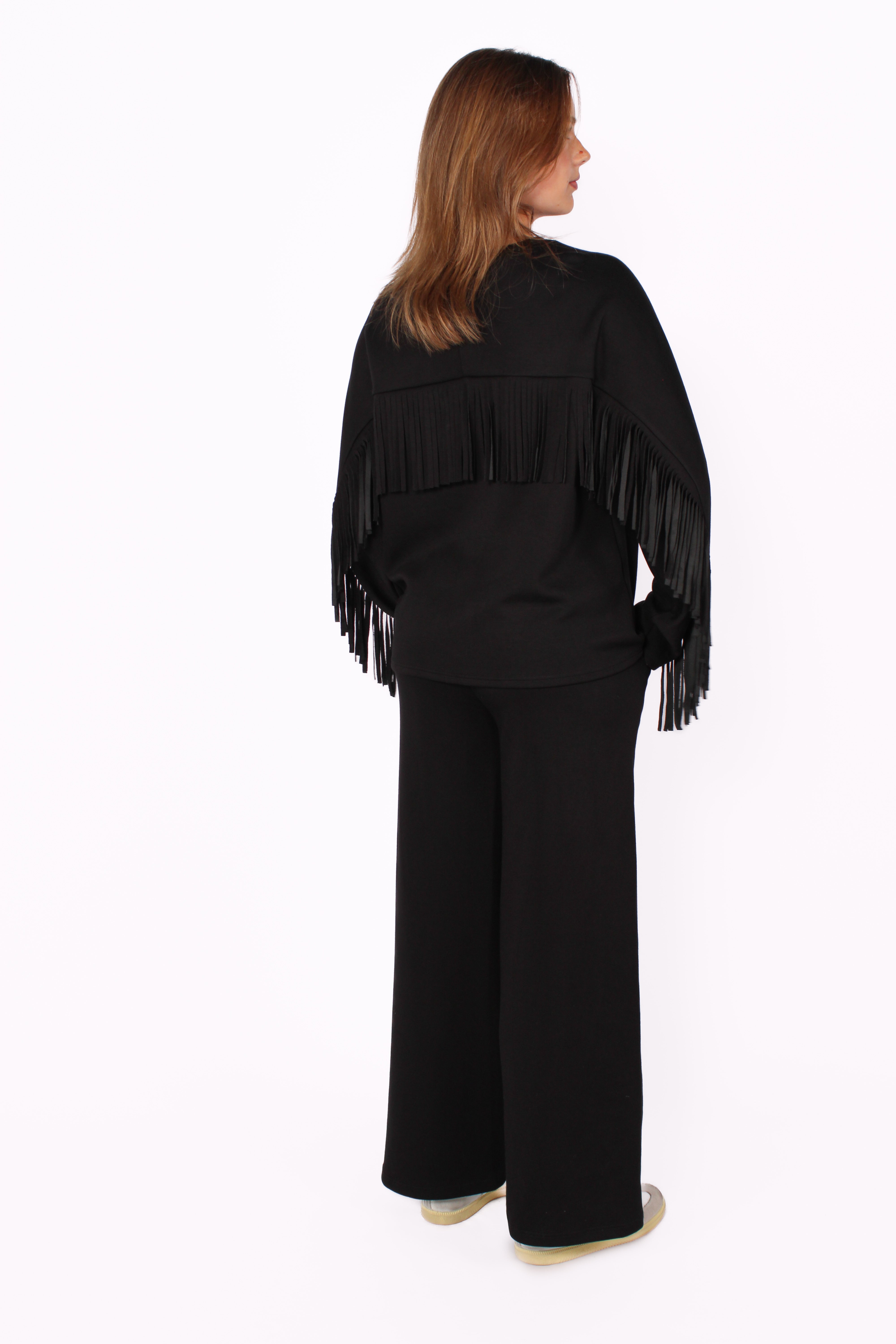 FRINGE CHILL SET - BLACK