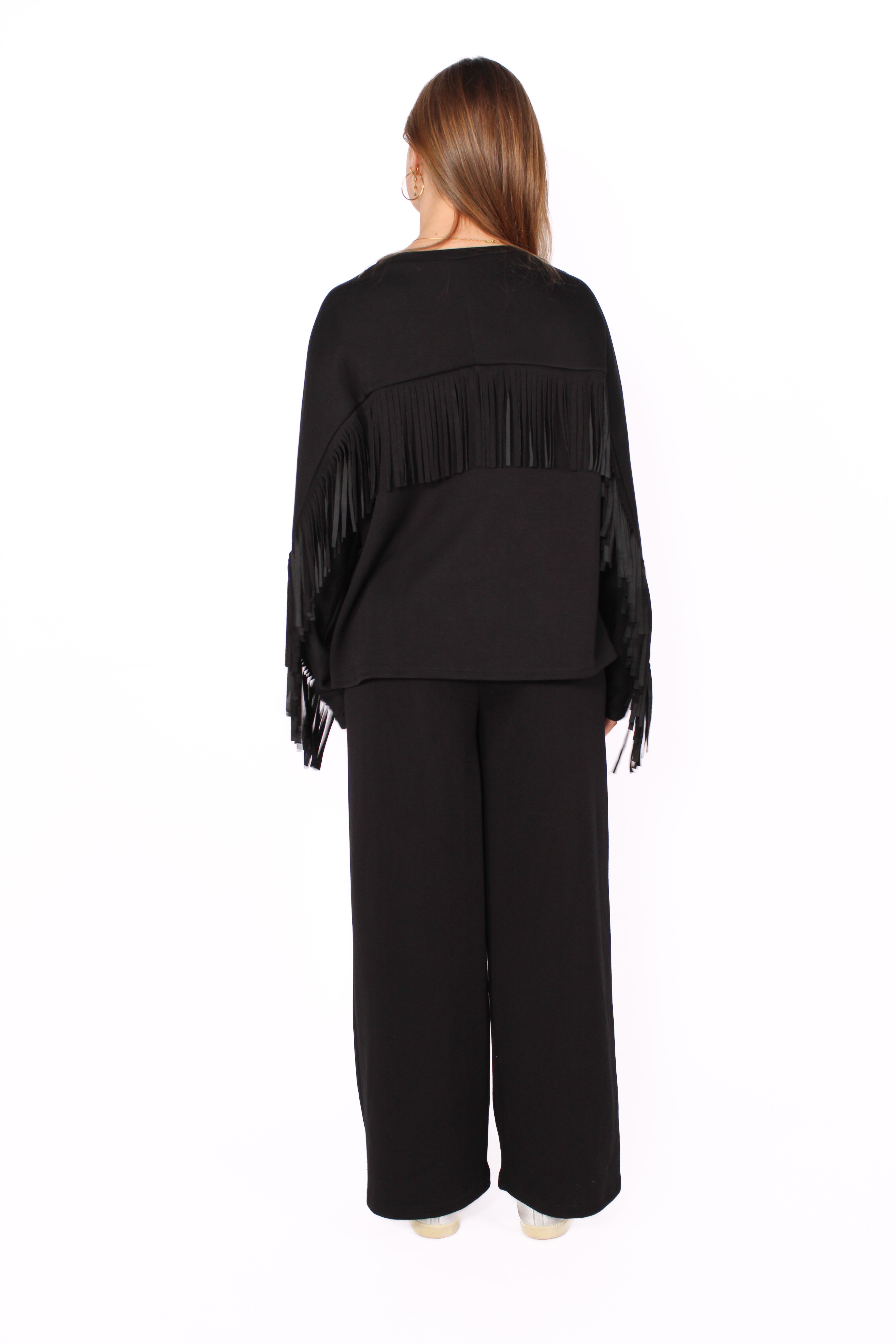 FRINGE CHILL SET - BLACK