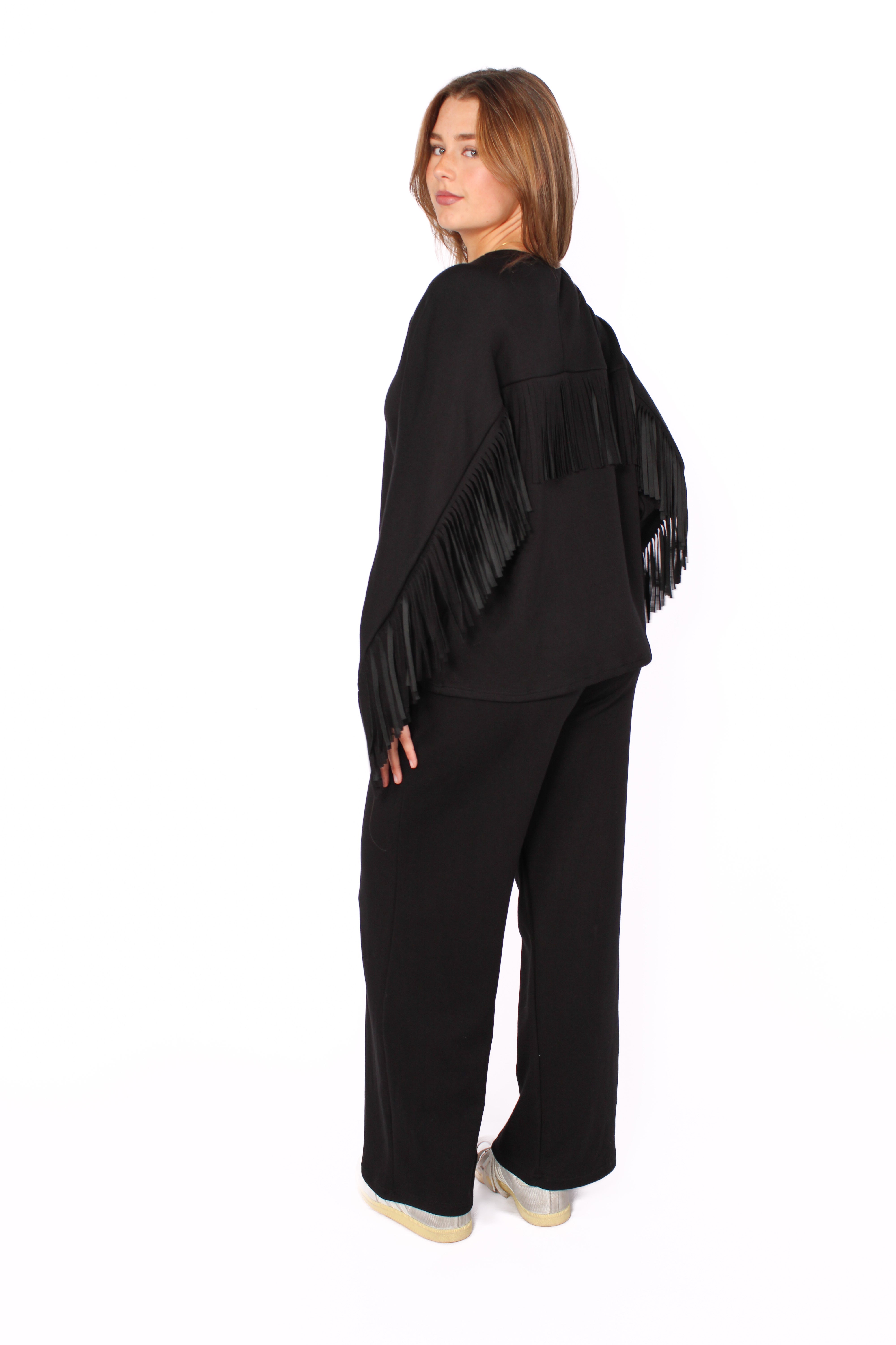 FRINGE CHILL SET - BLACK