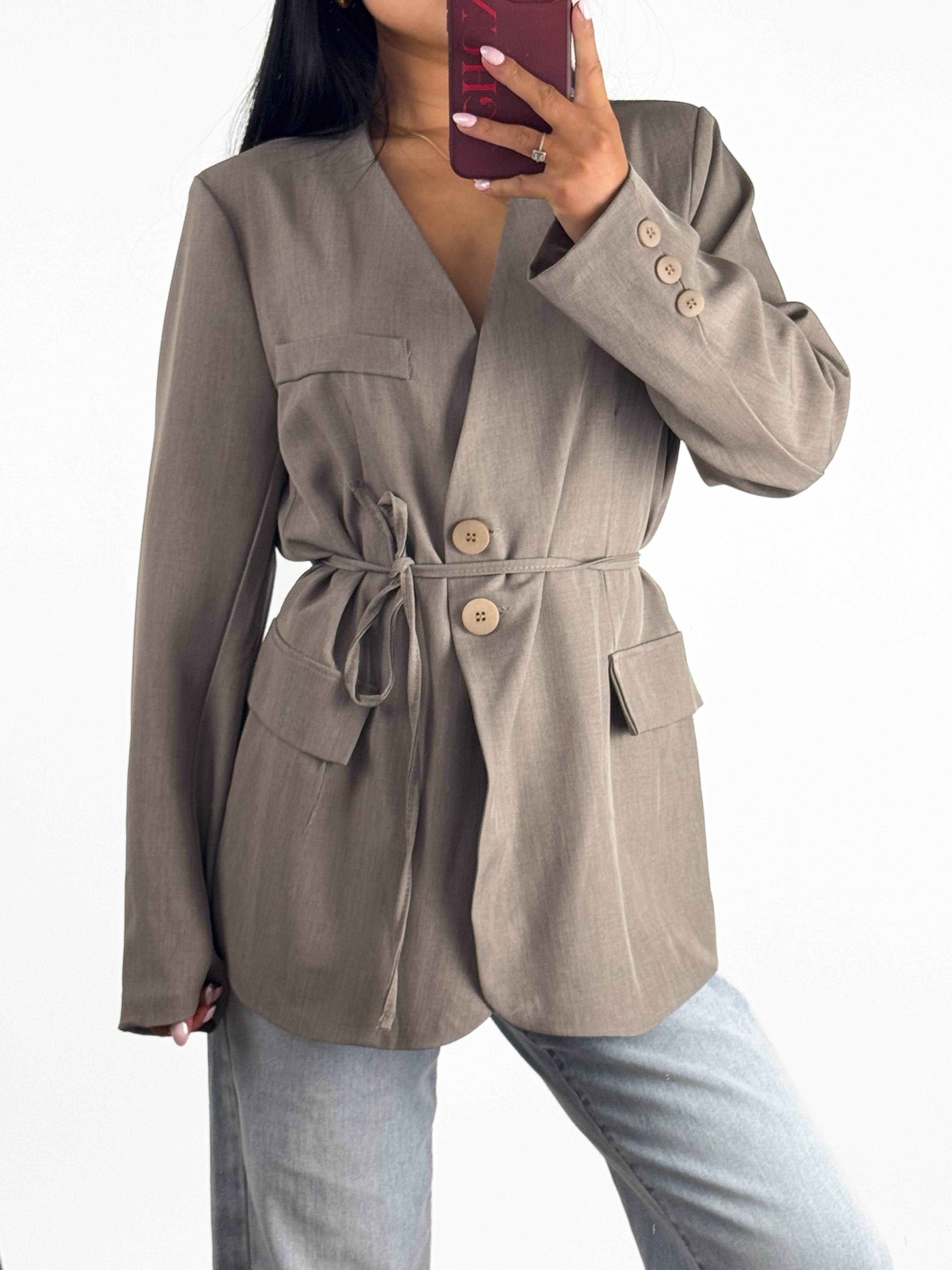 LIVIA BLAZER - TAUPE