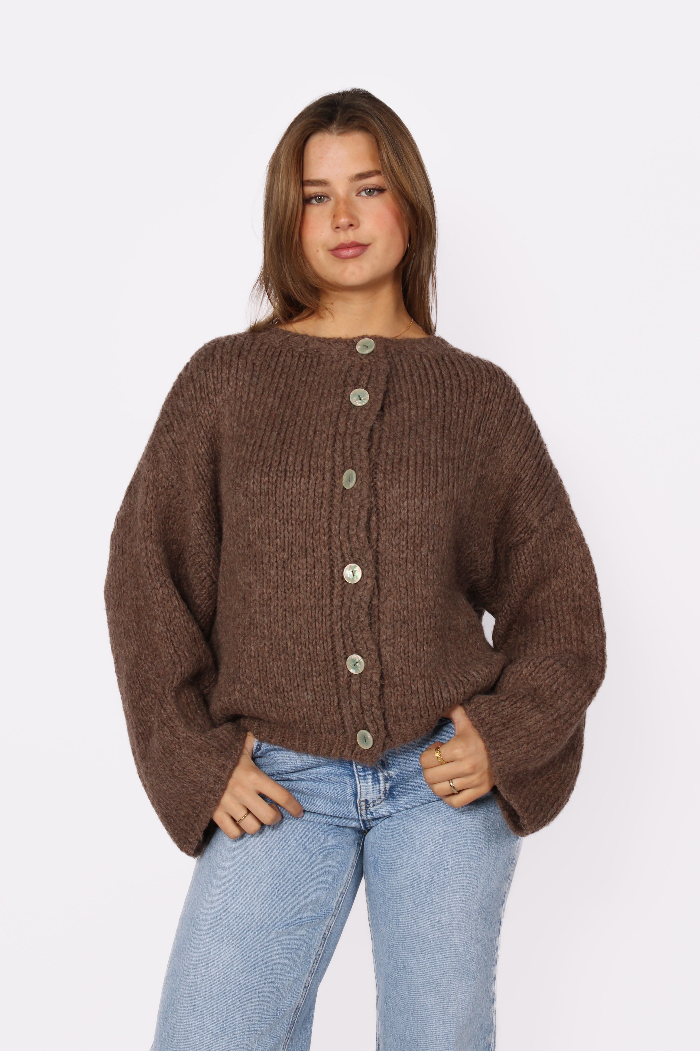 EMILY CARDIGAN - TAUPE