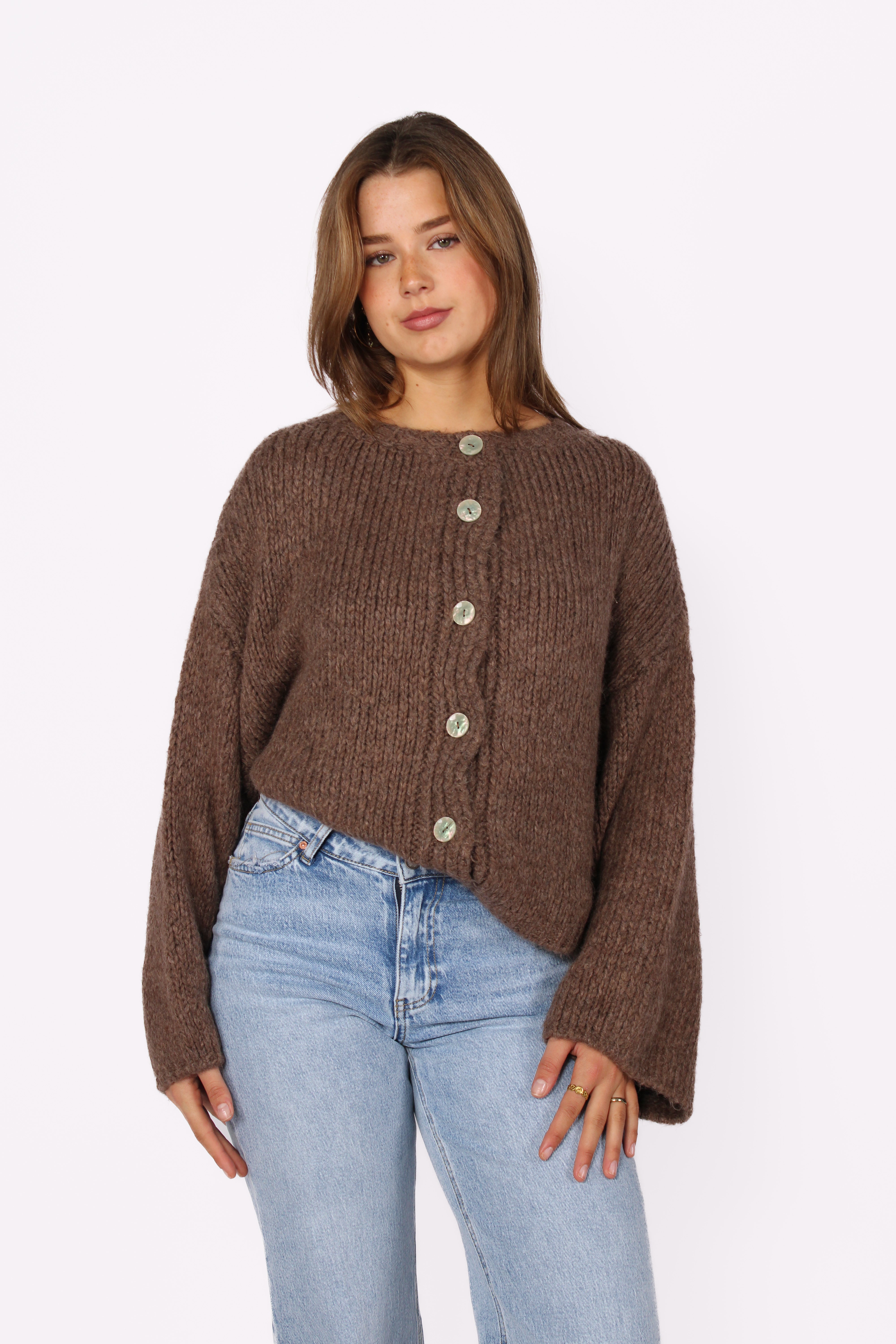 EMILY CARDIGAN - TAUPE