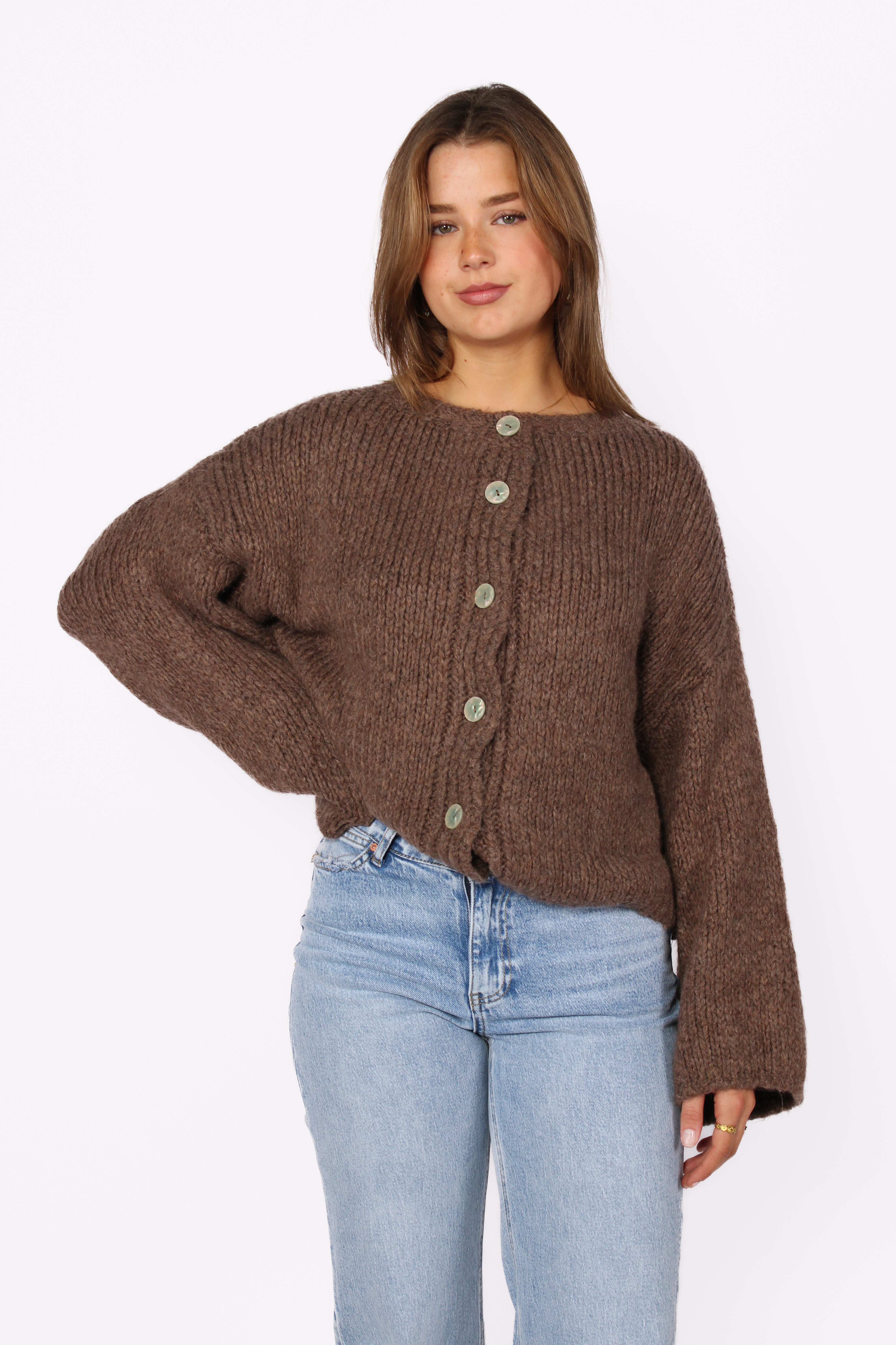 EMILY CARDIGAN - TAUPE
