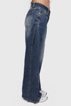 BELTED WIDE LEG JEANS
