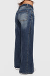 BELTED WIDE LEG JEANS