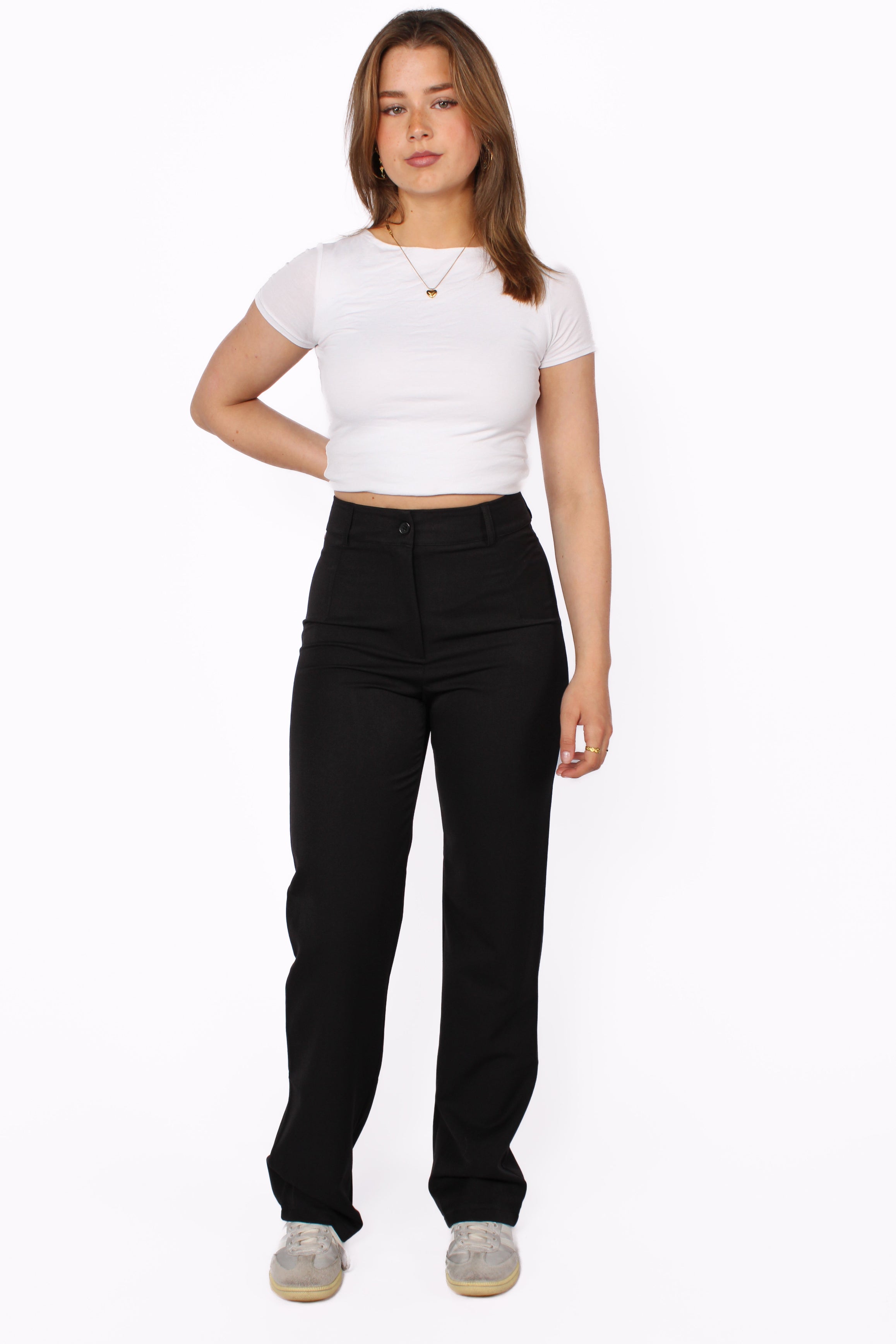 STRAIGHT LEG TROUSER - BLACK