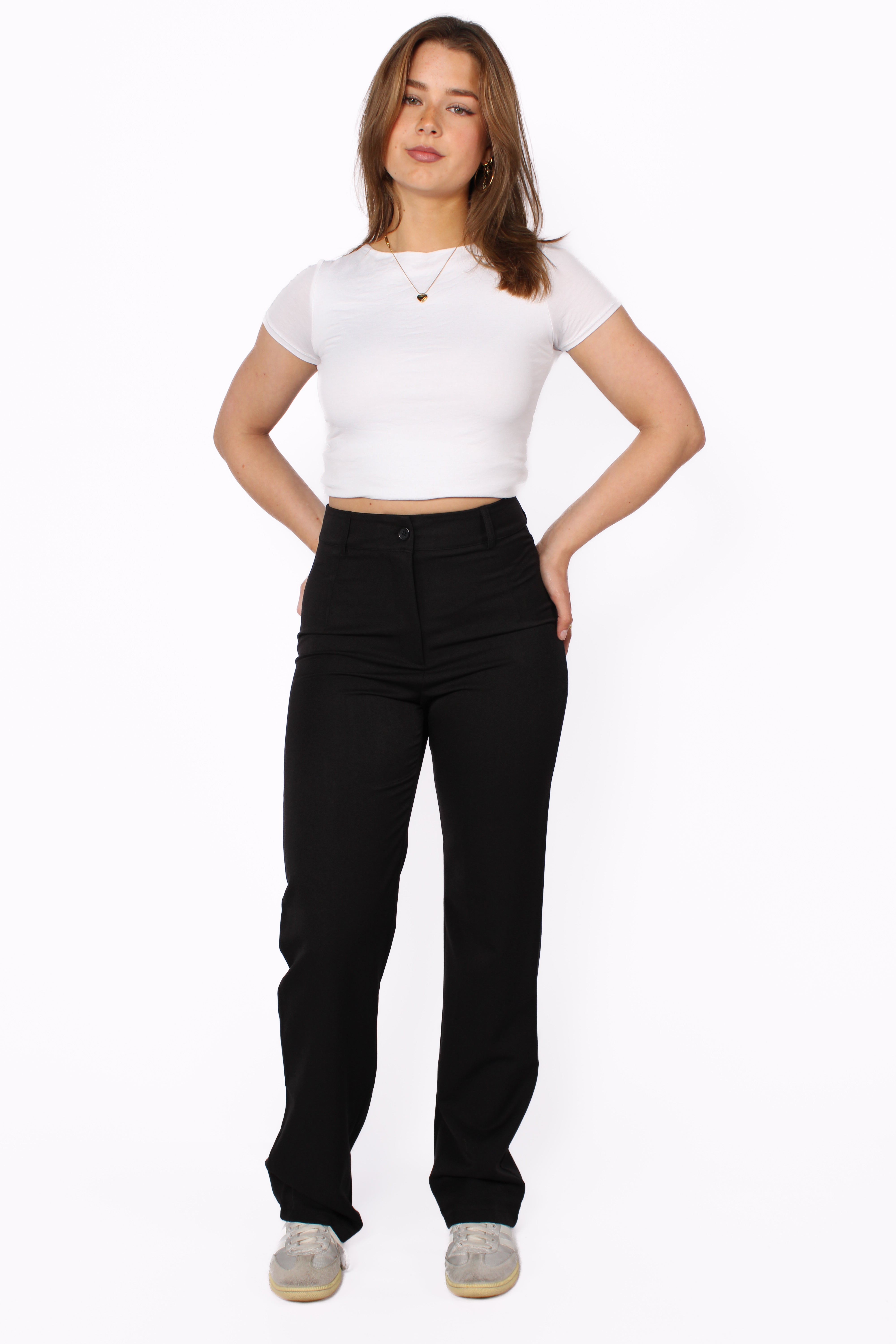 STRAIGHT LEG TROUSER - BLACK