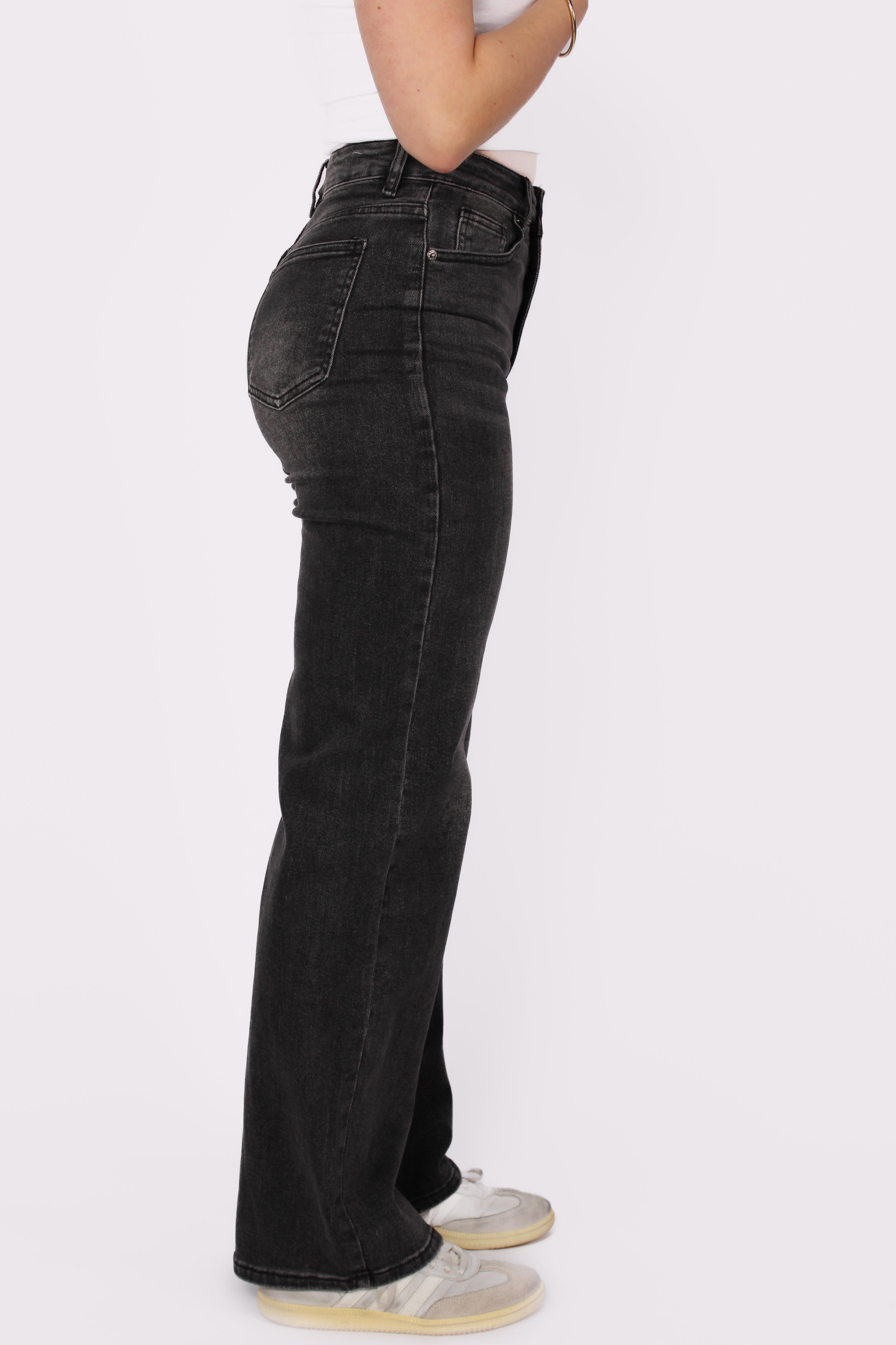 WIDE LEG JEANS 3322 - DARK GREY