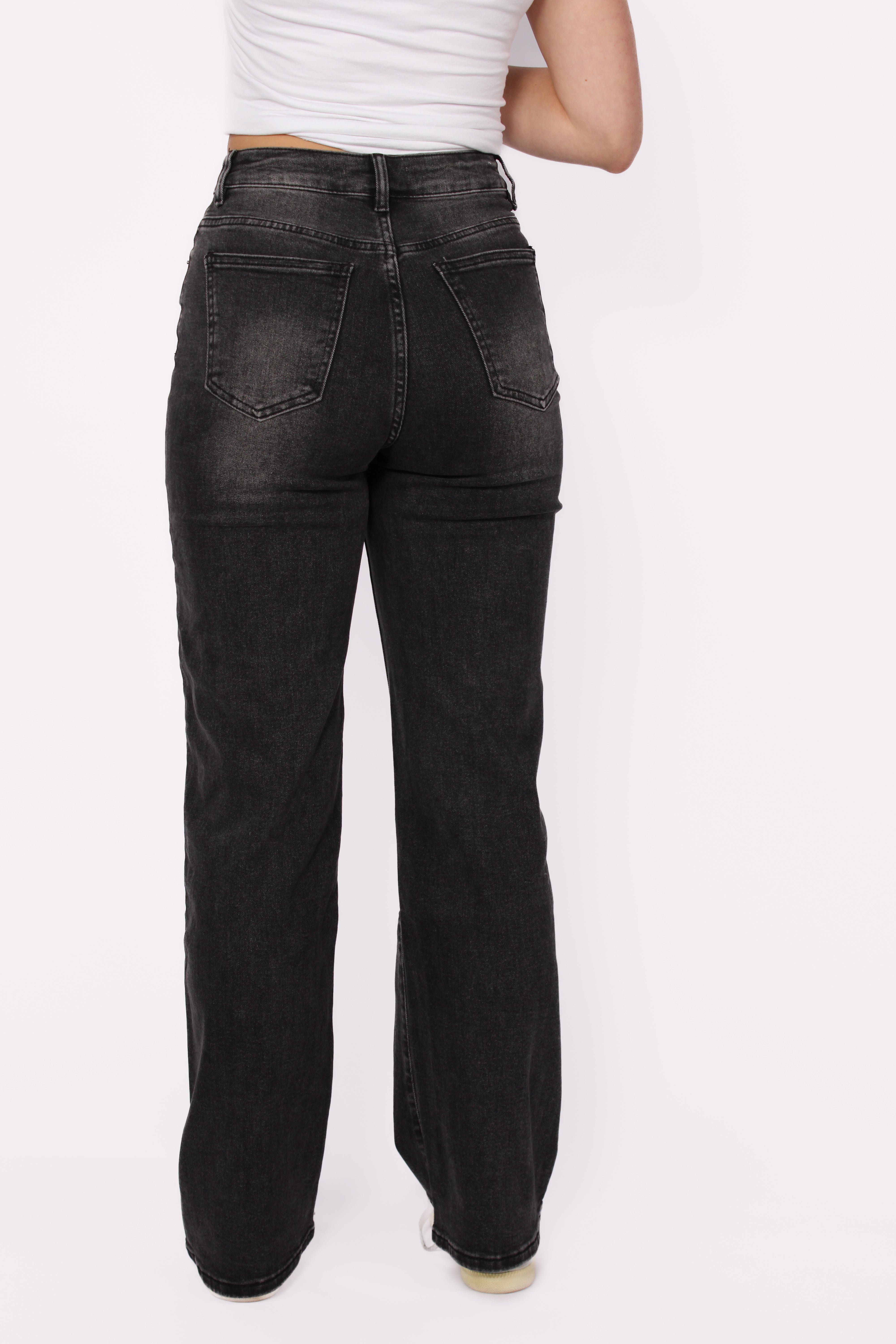 WIDE LEG JEANS 3322 - DARK GREY