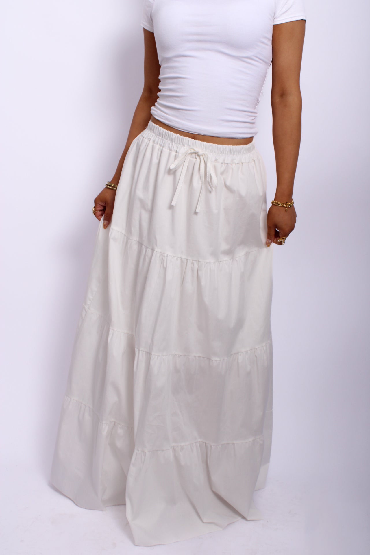 DREAMSCAPE MAXI SKIRT - WHITE
